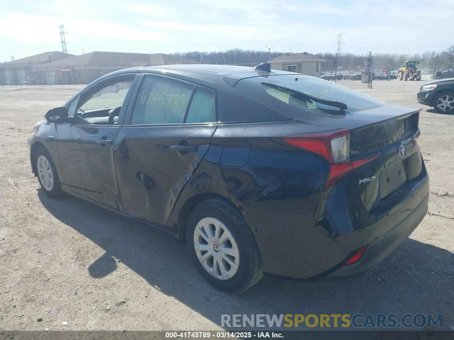 3 fotografías del automóvil dañado JTDKARFU1K3092063 TOYOTA PRIUS 2019