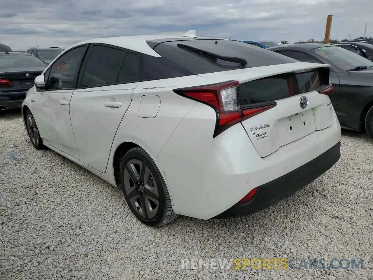 3 fotografías del automóvil dañado JTDKARFU1K3093343 TOYOTA PRIUS 2019