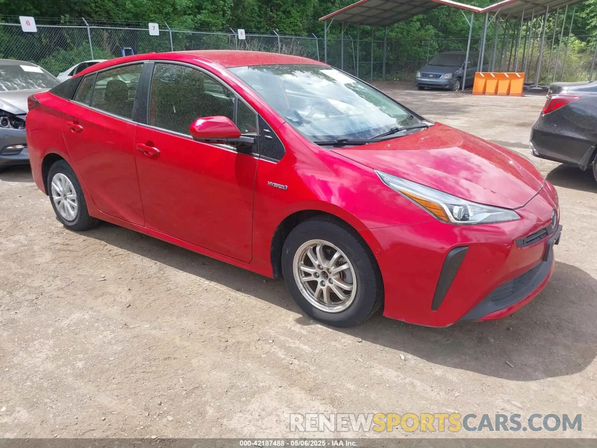 1 fotografías del automóvil dañado JTDKARFU1K3101487 TOYOTA PRIUS 2019