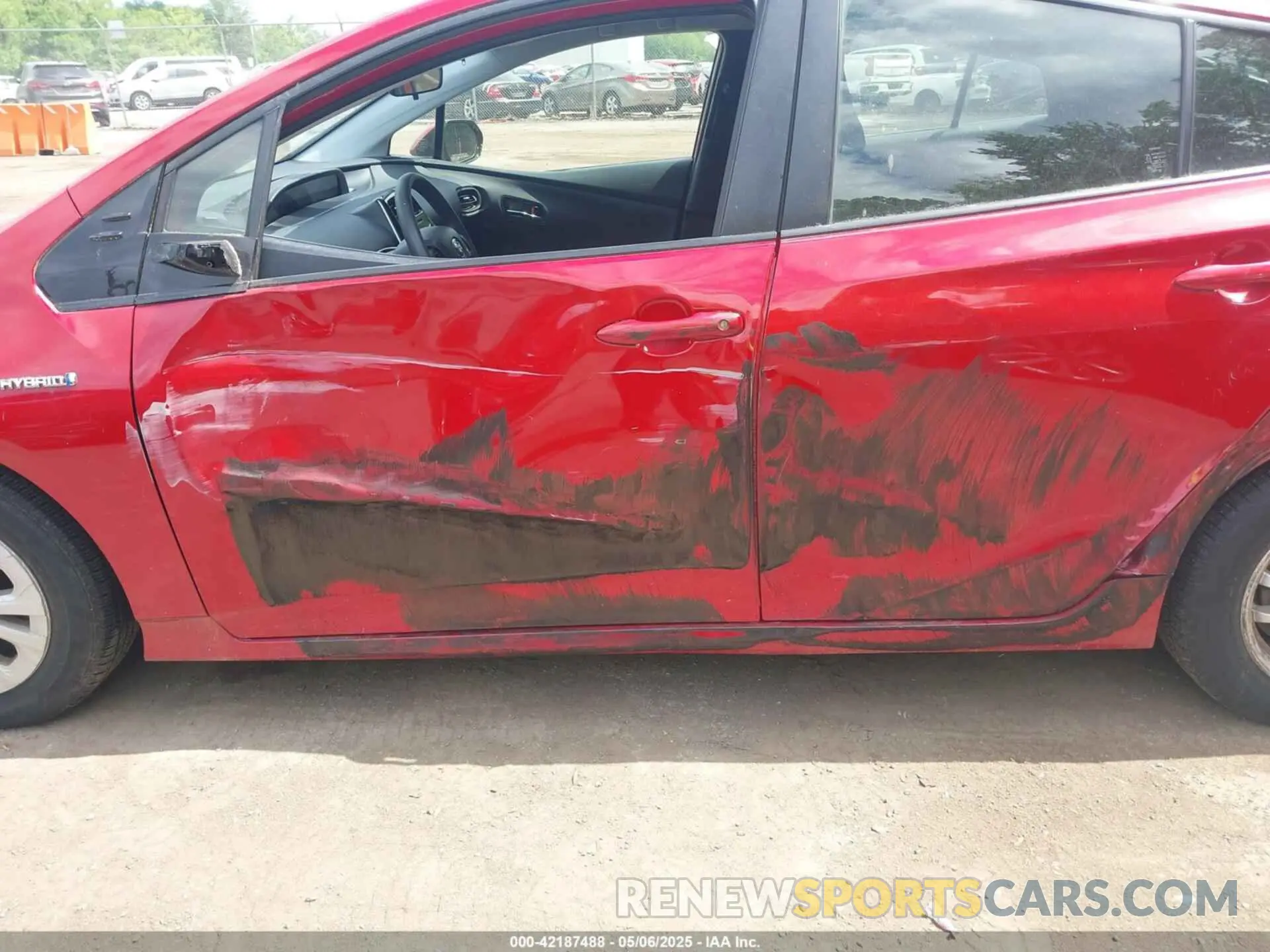 6 fotografías del automóvil dañado JTDKARFU1K3101487 TOYOTA PRIUS 2019
