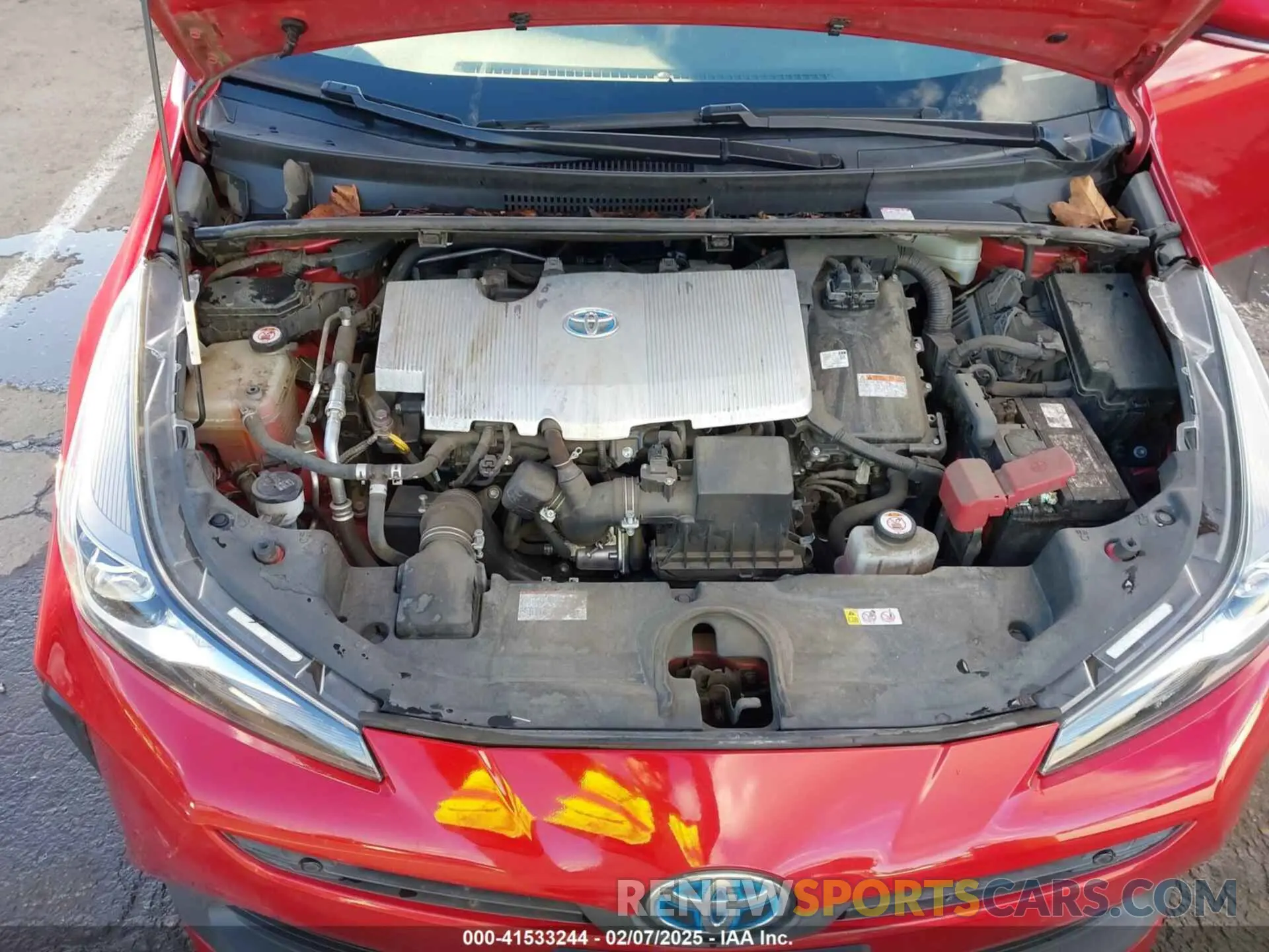 10 fotografías del automóvil dañado JTDKARFU2K3069858 TOYOTA PRIUS 2019