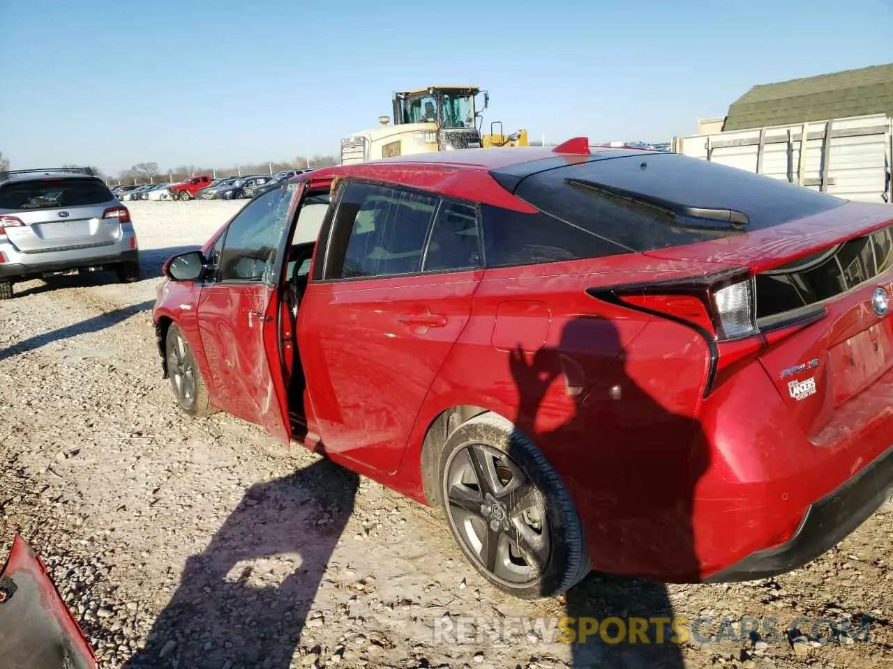 2 fotografías del automóvil dañado JTDKARFU2K3073957 TOYOTA PRIUS 2019