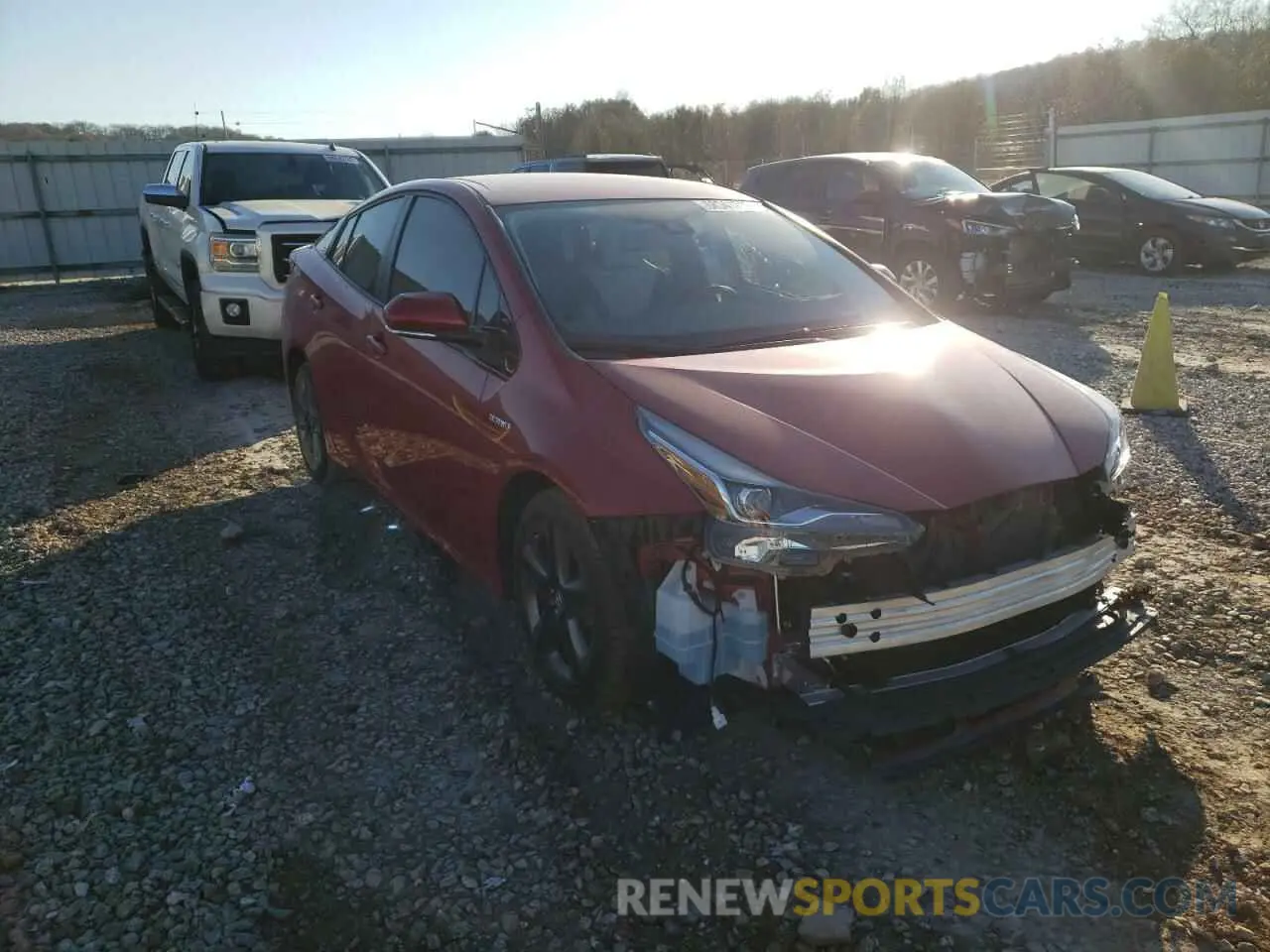 4 fotografías del automóvil dañado JTDKARFU2K3073957 TOYOTA PRIUS 2019