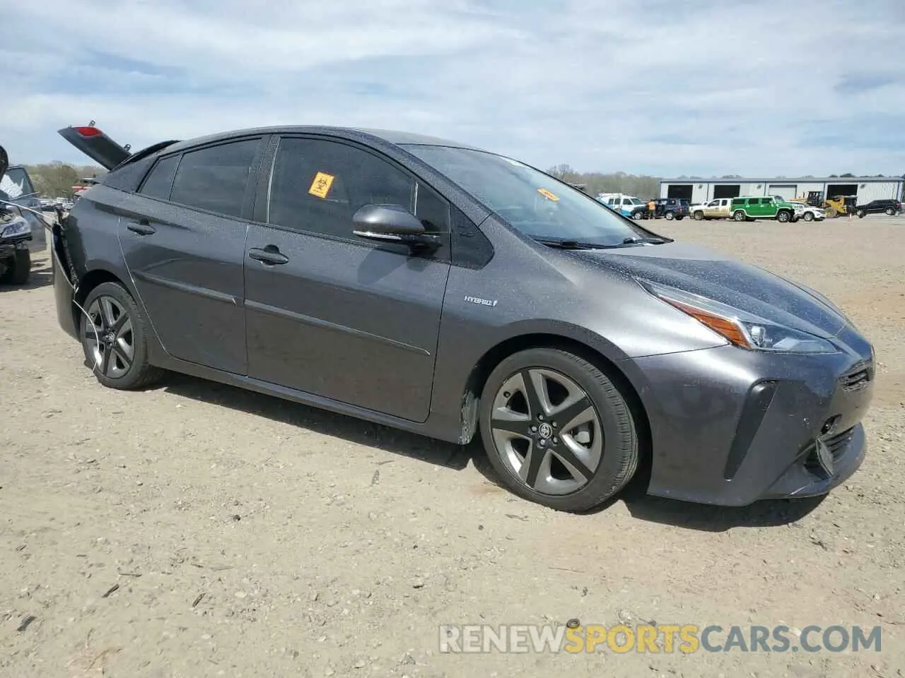 4 fotografías del automóvil dañado JTDKARFU2K3076454 TOYOTA PRIUS 2019