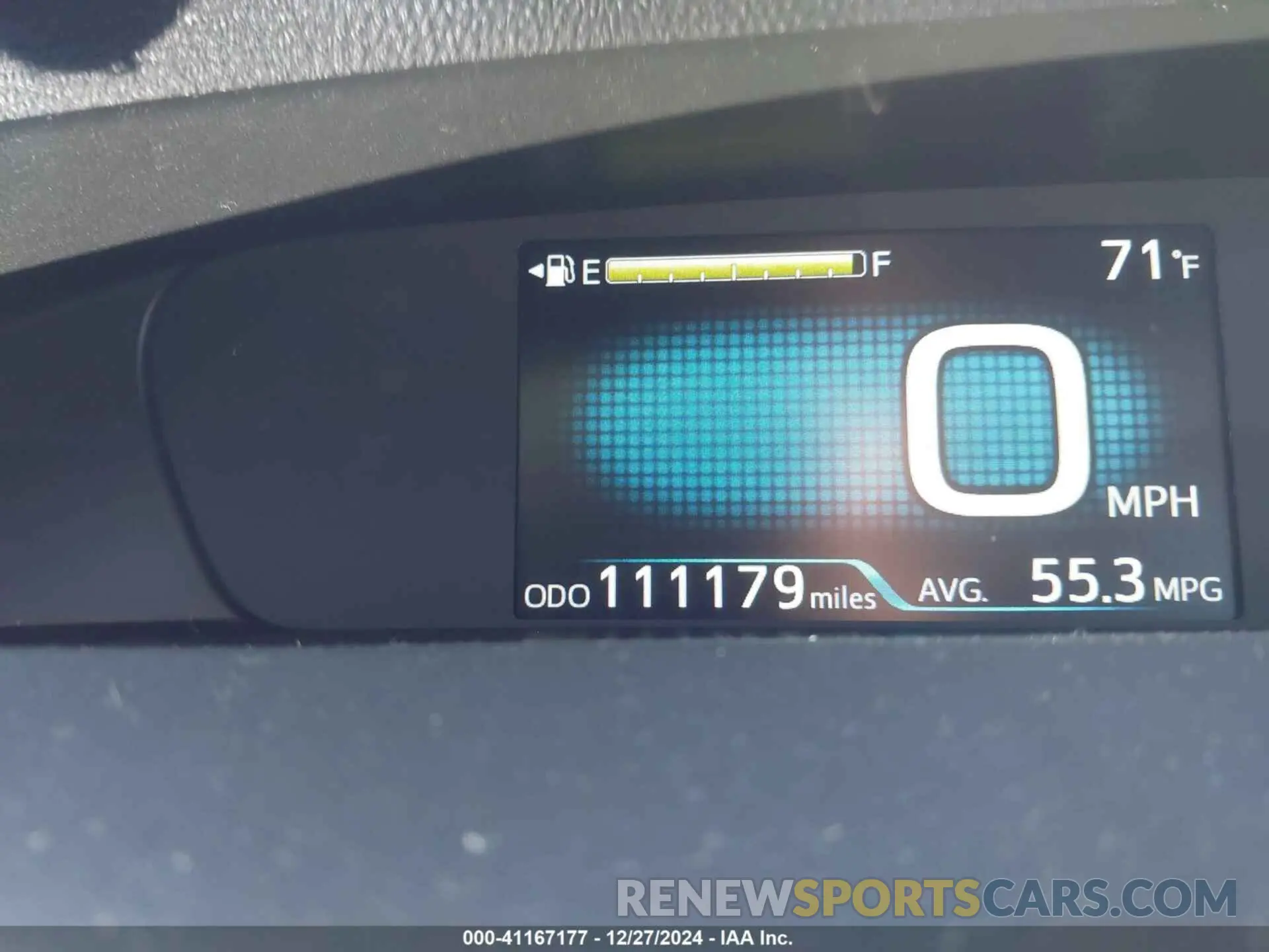 15 fotografías del automóvil dañado JTDKARFU2K3077524 TOYOTA PRIUS 2019