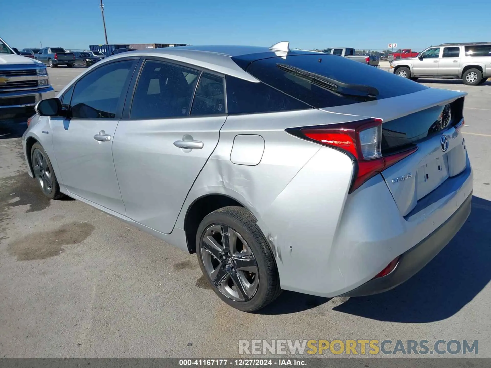3 fotografías del automóvil dañado JTDKARFU2K3077524 TOYOTA PRIUS 2019