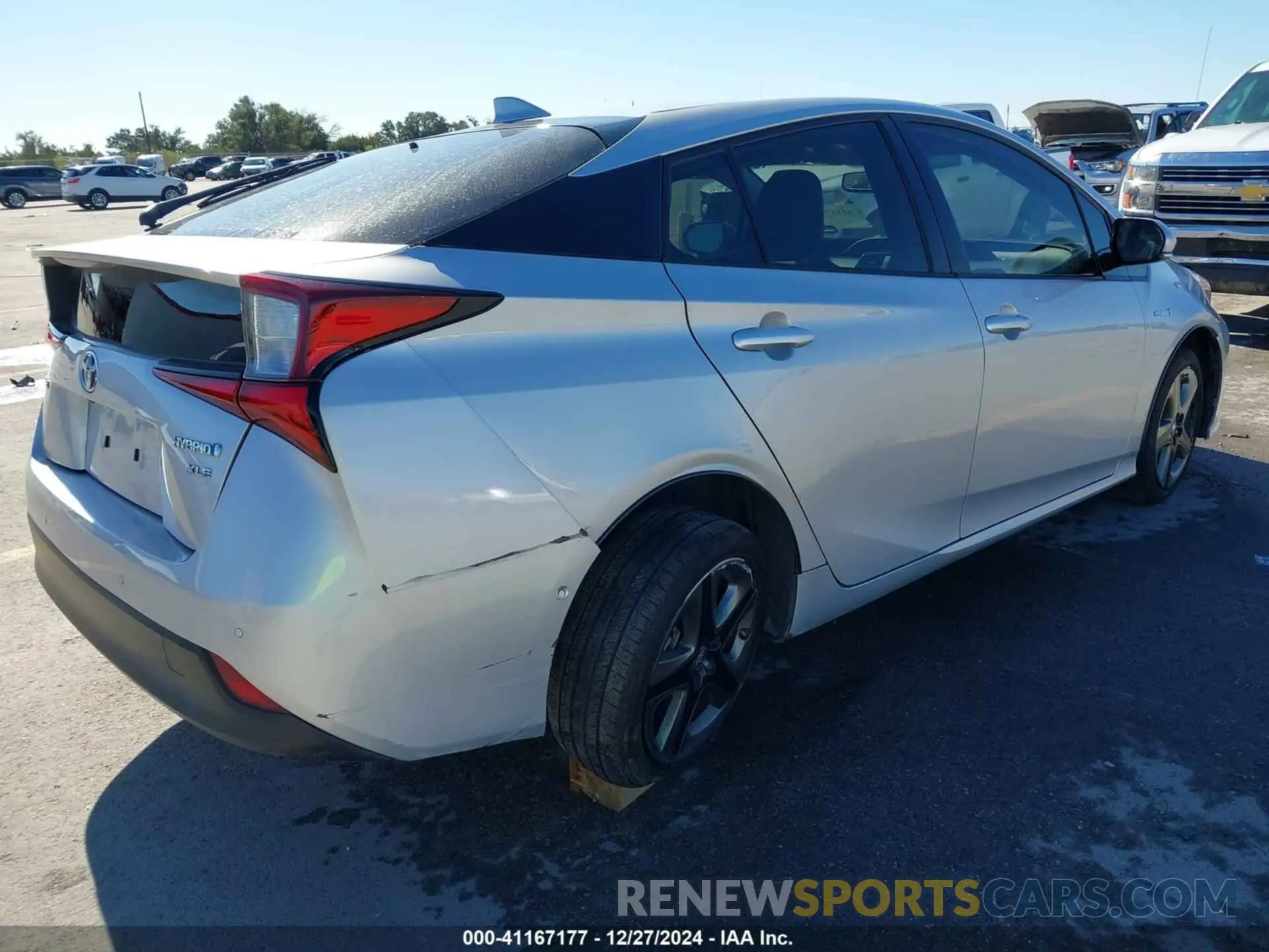 4 fotografías del automóvil dañado JTDKARFU2K3077524 TOYOTA PRIUS 2019