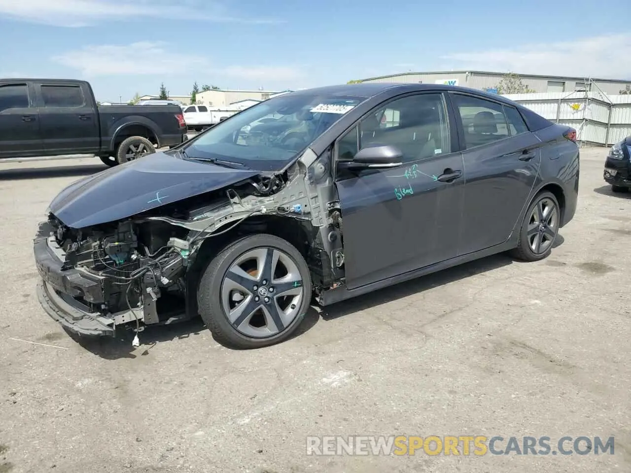 1 fotografías del automóvil dañado JTDKARFU2K3079905 TOYOTA PRIUS 2019