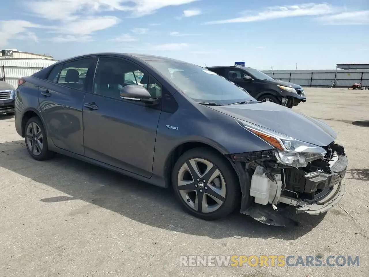 4 fotografías del automóvil dañado JTDKARFU2K3079905 TOYOTA PRIUS 2019