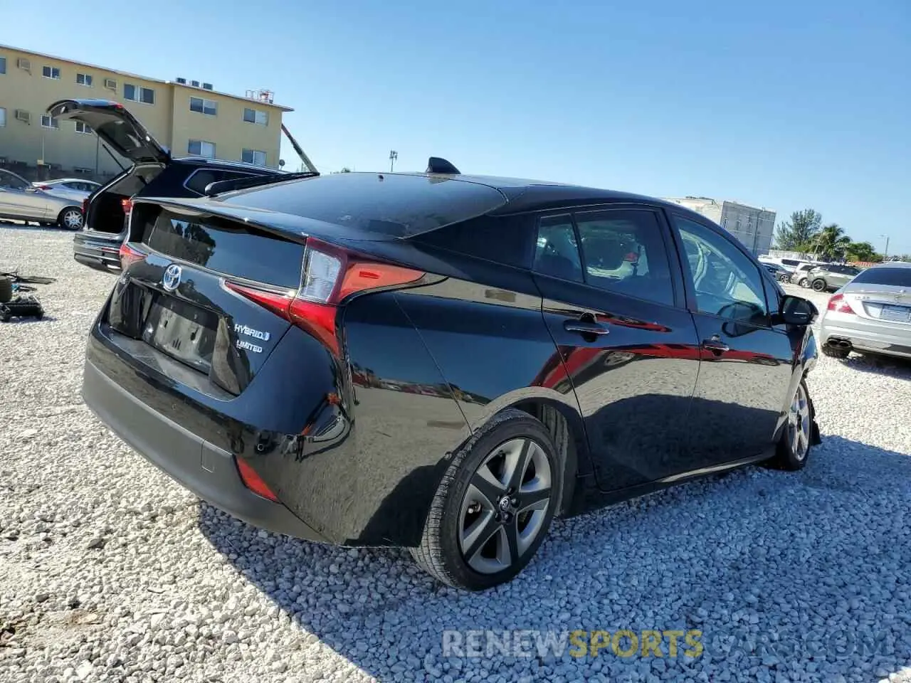 3 fotografías del automóvil dañado JTDKARFU2K3084196 TOYOTA PRIUS 2019