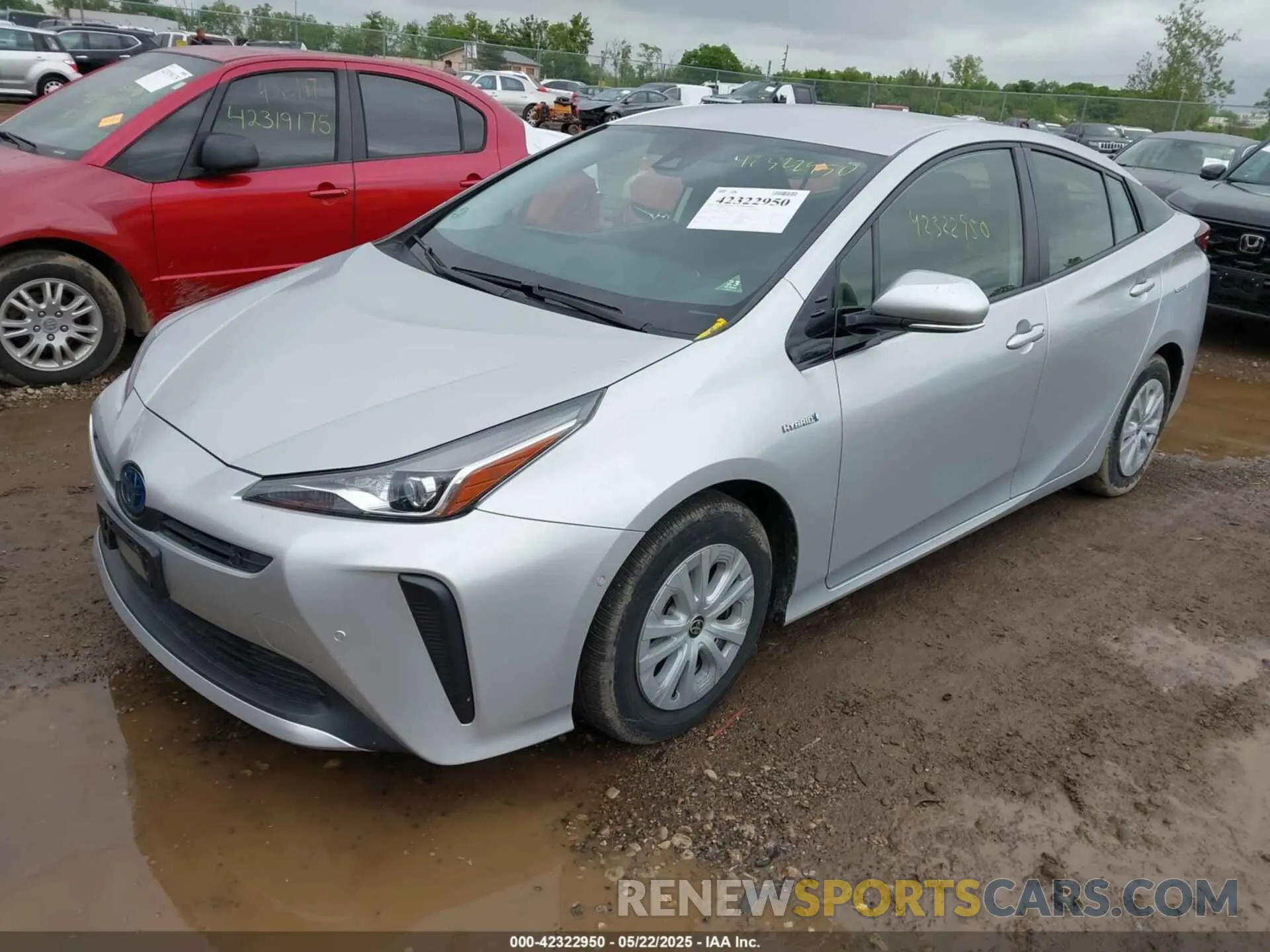 2 fotografías del automóvil dañado JTDKARFU2K3096560 TOYOTA PRIUS 2019