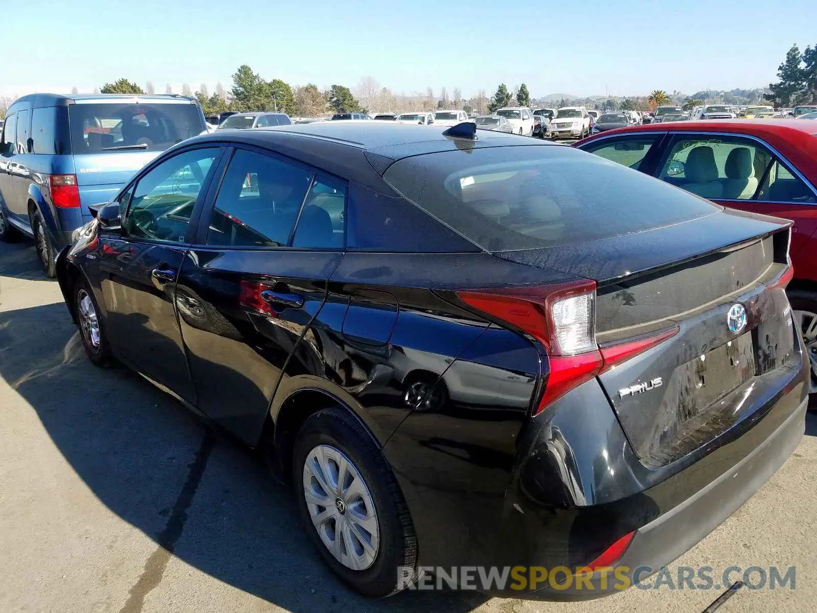 3 fotografías del automóvil dañado JTDKARFU2K3097787 TOYOTA PRIUS 2019