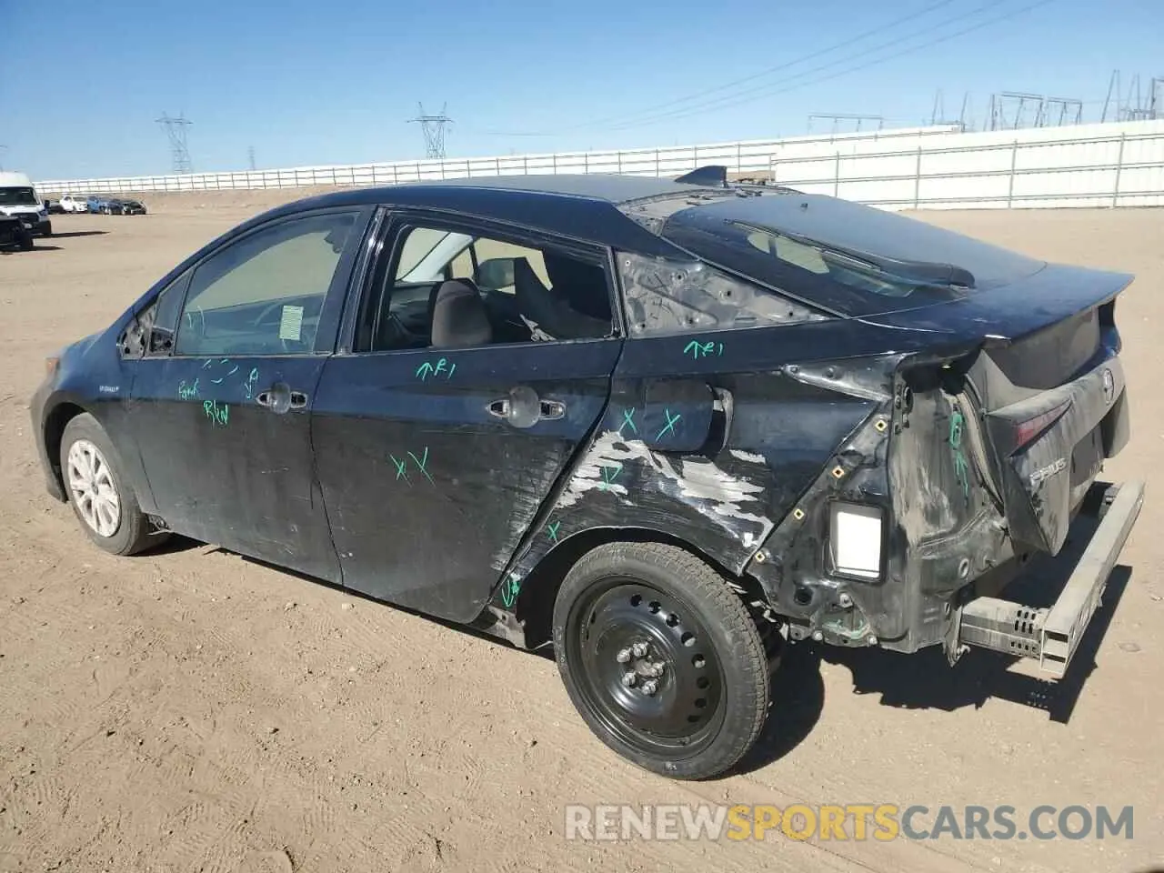 2 fotografías del automóvil dañado JTDKARFU3K3074258 TOYOTA PRIUS 2019