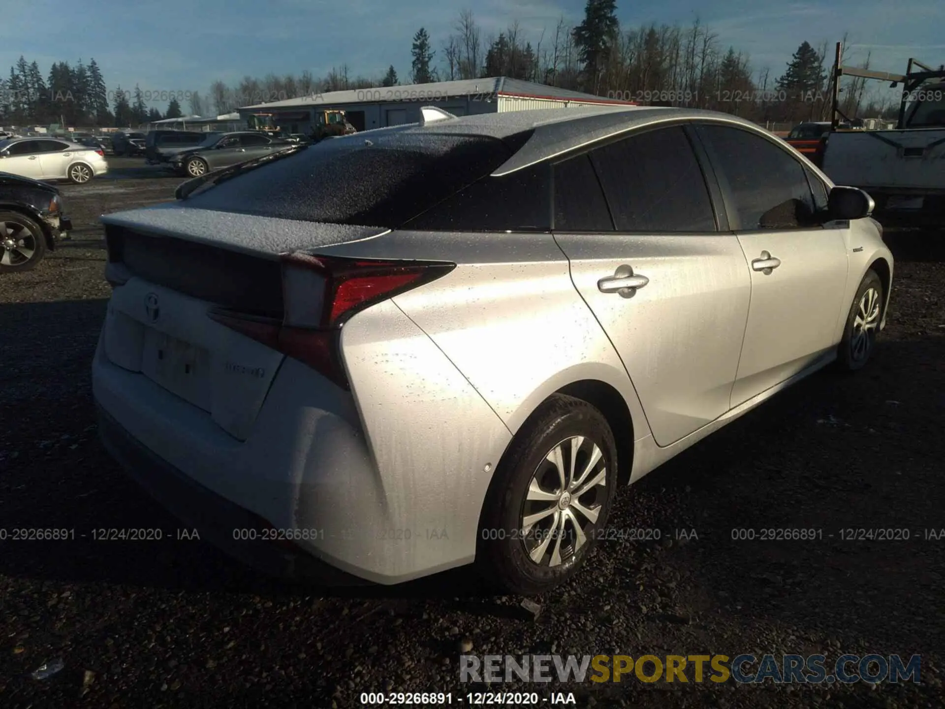 4 fotografías del automóvil dañado JTDKARFU3K3075667 TOYOTA PRIUS 2019