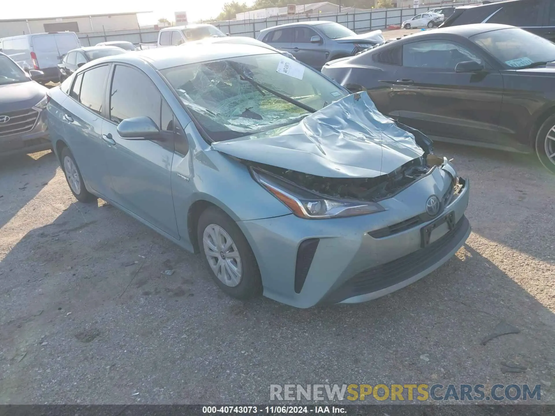 1 fotografías del automóvil dañado JTDKARFU3K3082148 TOYOTA PRIUS 2019
