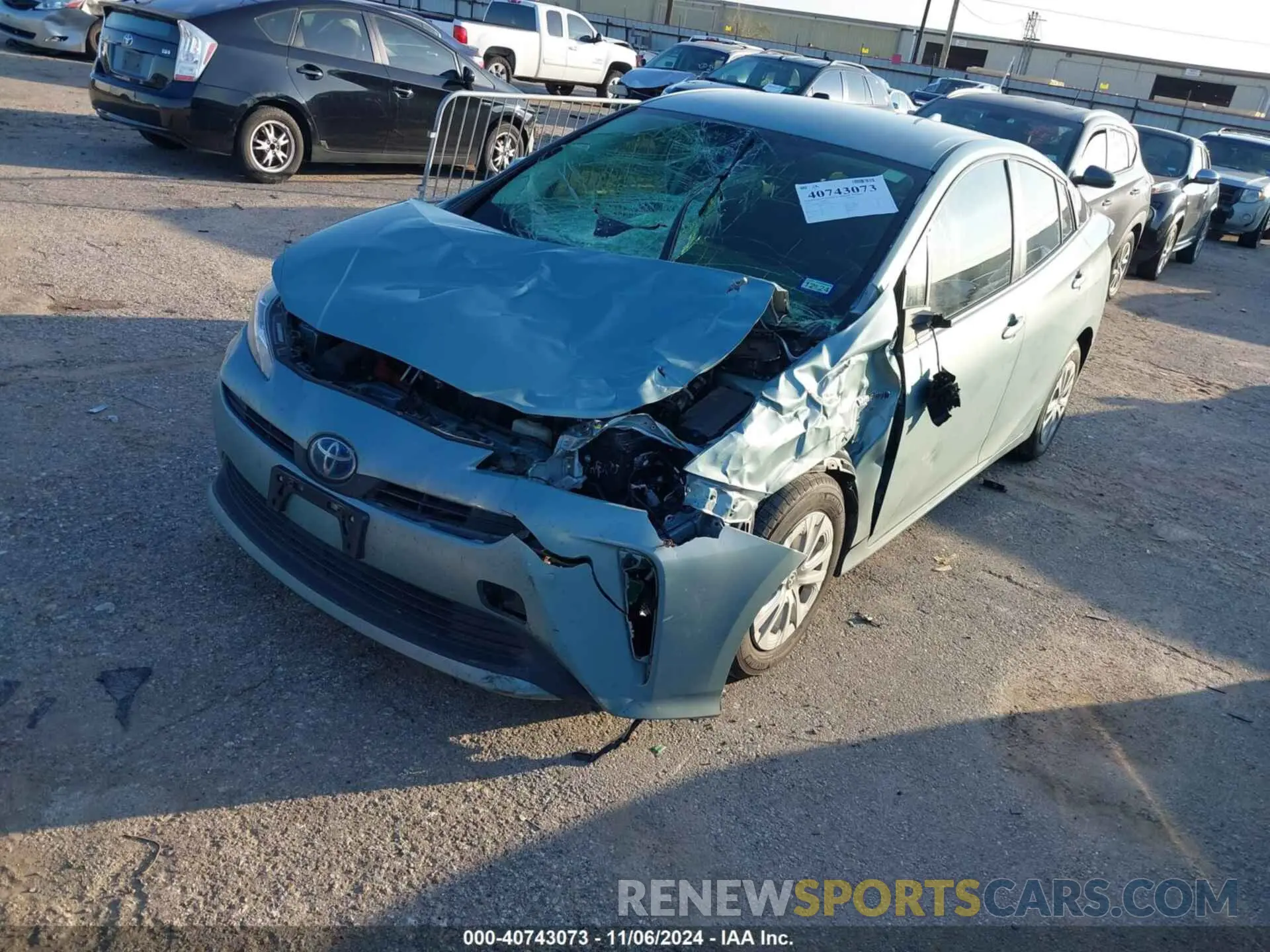 2 fotografías del automóvil dañado JTDKARFU3K3082148 TOYOTA PRIUS 2019