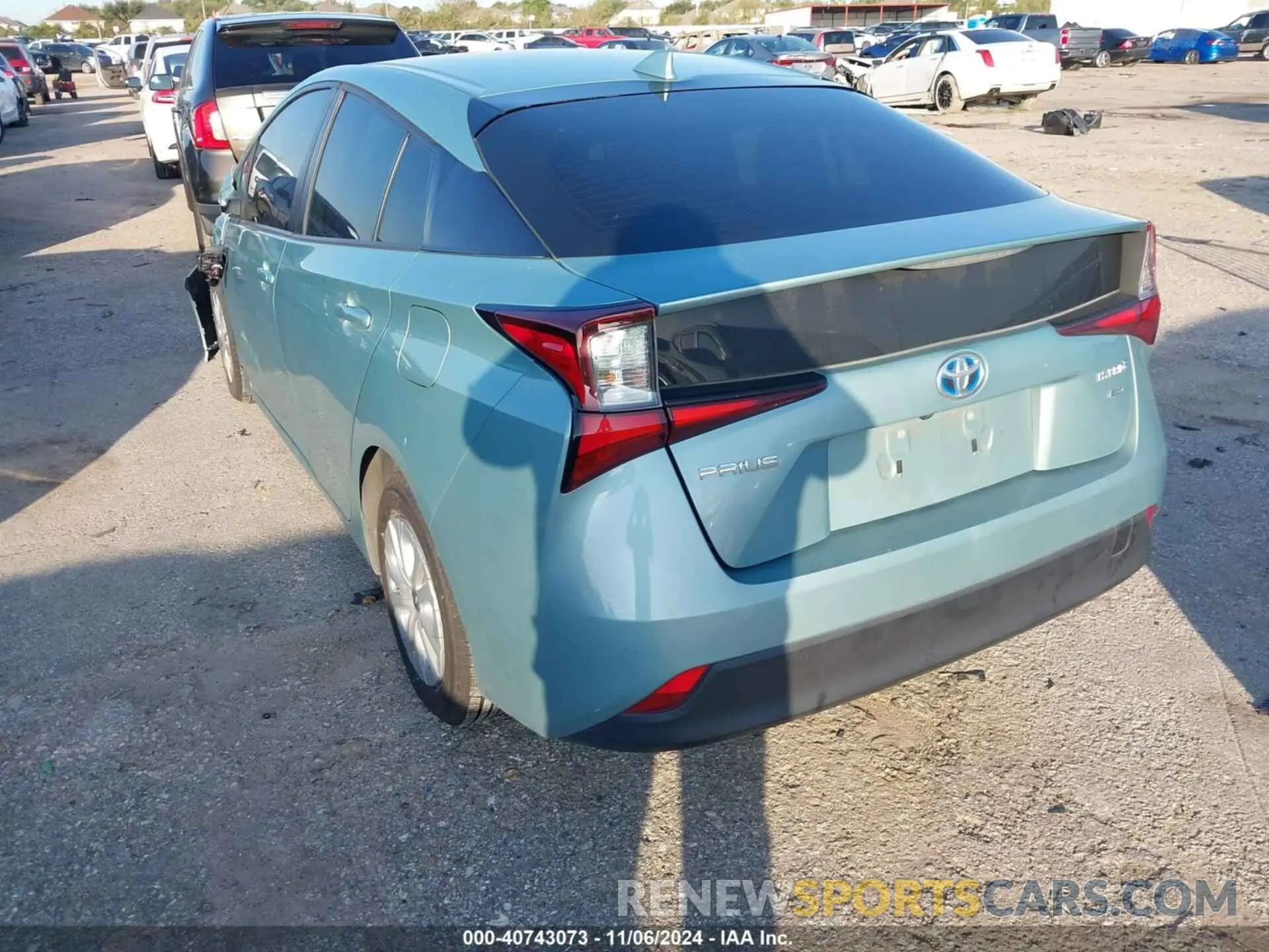 3 fotografías del automóvil dañado JTDKARFU3K3082148 TOYOTA PRIUS 2019