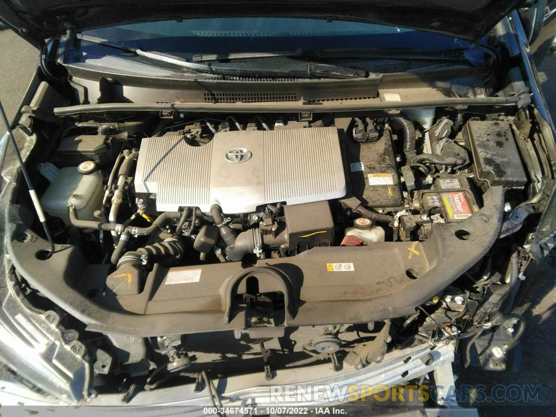 10 fotografías del automóvil dañado JTDKARFU3K3082313 TOYOTA PRIUS 2019