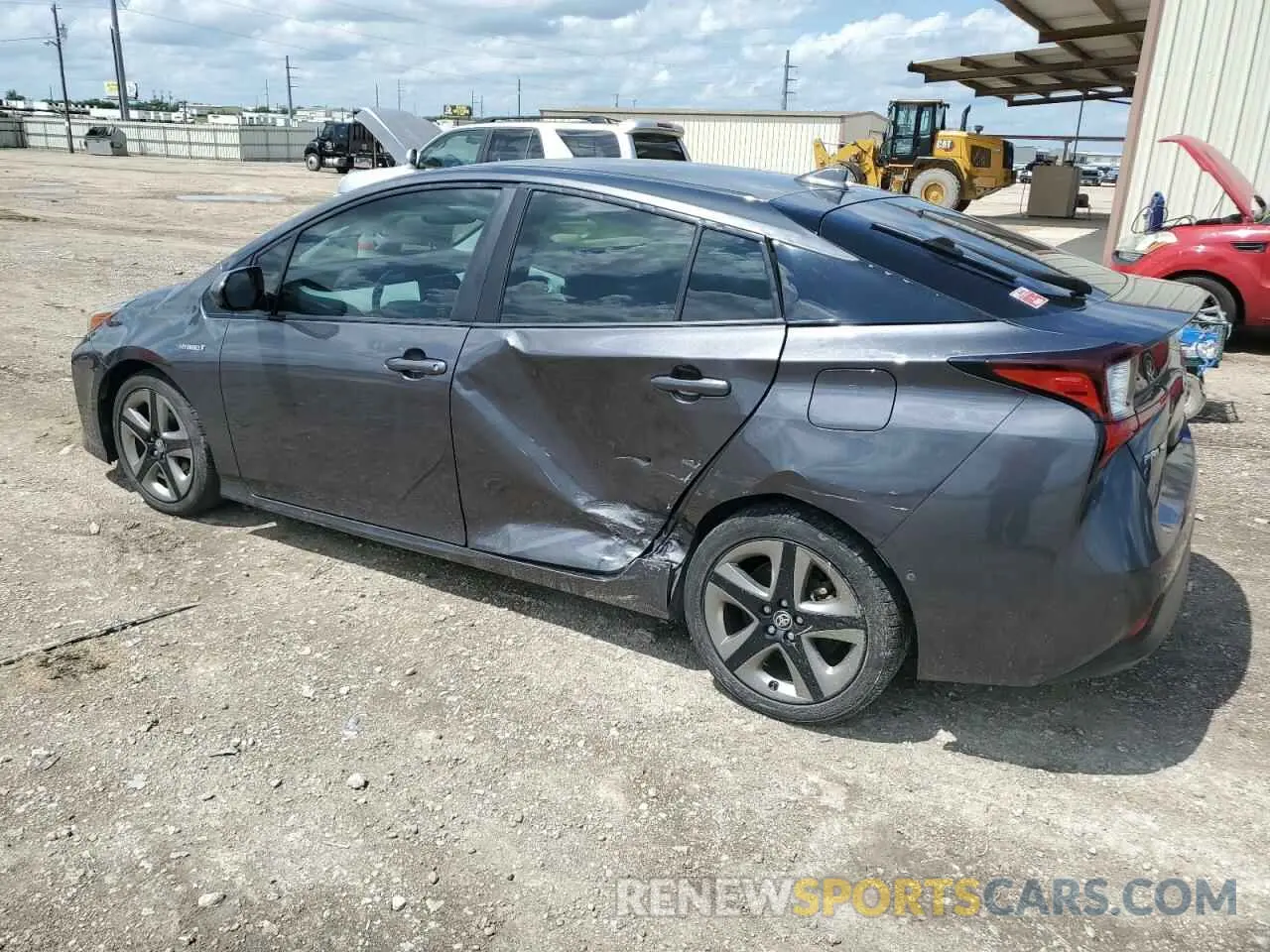 2 fotografías del automóvil dañado JTDKARFU3K3083235 TOYOTA PRIUS 2019