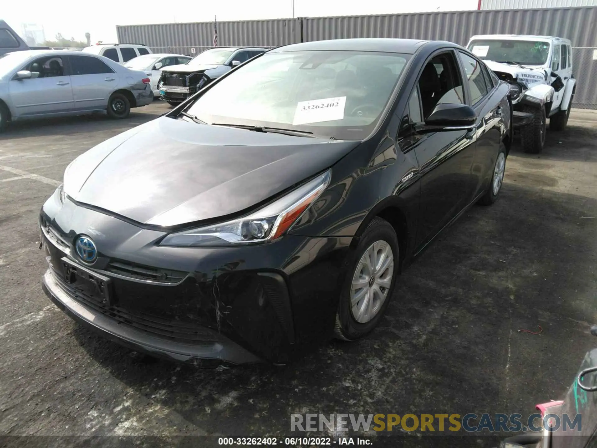 2 fotografías del automóvil dañado JTDKARFU3K3084739 TOYOTA PRIUS 2019