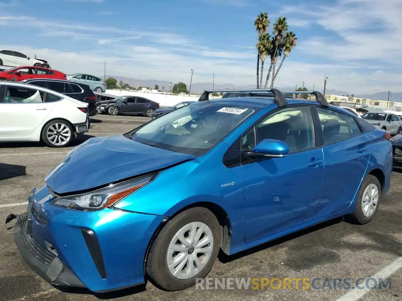 1 fotografías del automóvil dañado JTDKARFU3K3088497 TOYOTA PRIUS 2019