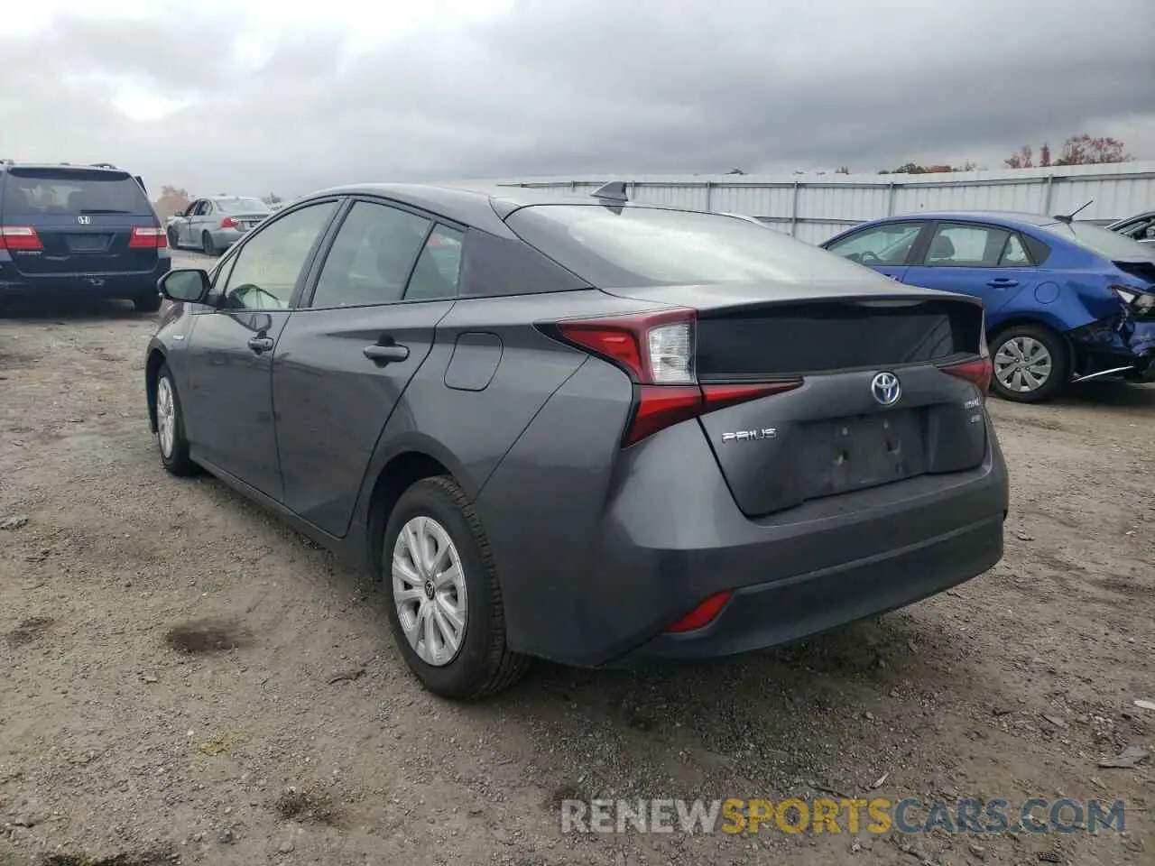 3 fotografías del automóvil dañado JTDKARFU3K3091805 TOYOTA PRIUS 2019