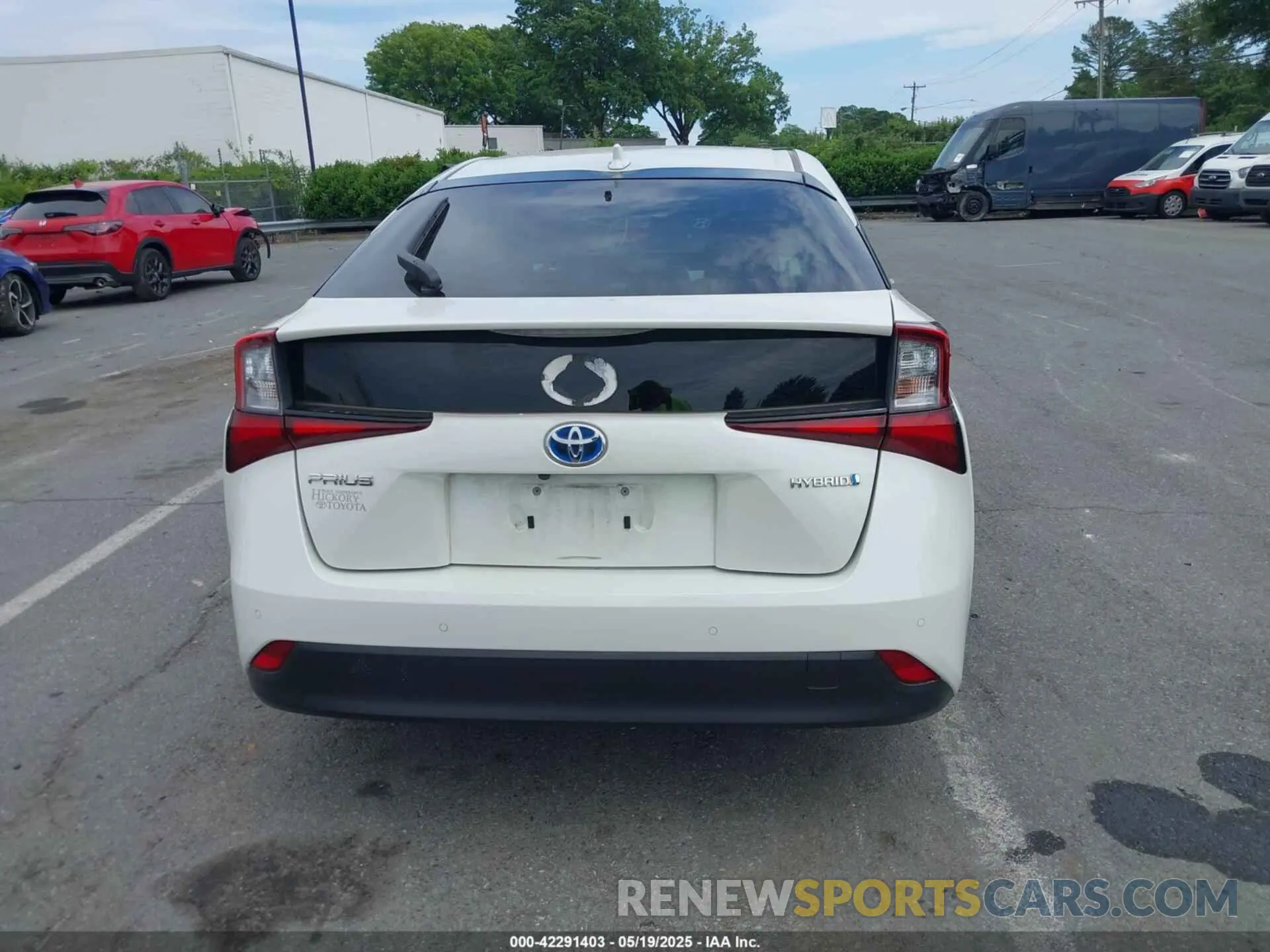 15 fotografías del automóvil dañado JTDKARFU3K3102222 TOYOTA PRIUS 2019