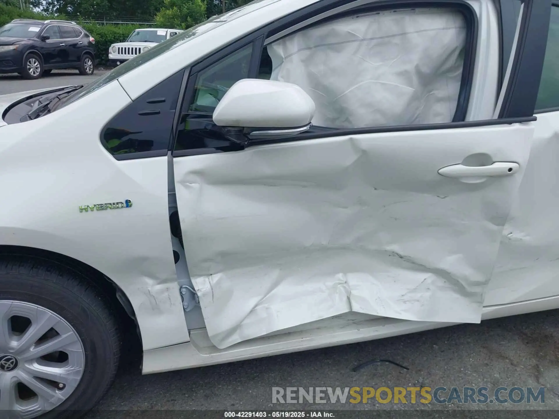 6 fotografías del automóvil dañado JTDKARFU3K3102222 TOYOTA PRIUS 2019