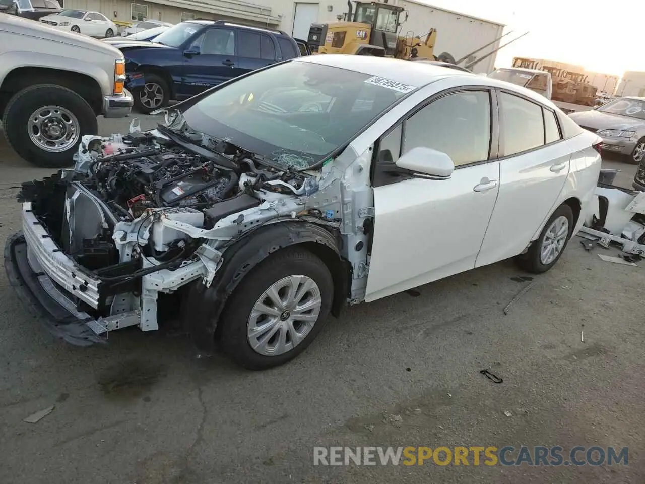 1 fotografías del automóvil dañado JTDKARFU3K3102365 TOYOTA PRIUS 2019