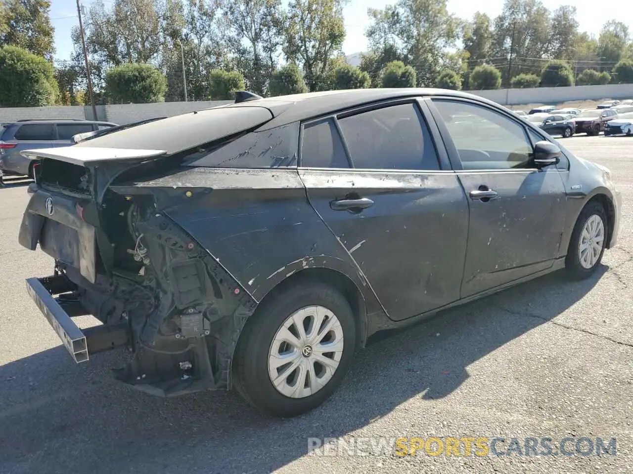 3 fotografías del automóvil dañado JTDKARFU4K3069327 TOYOTA PRIUS 2019