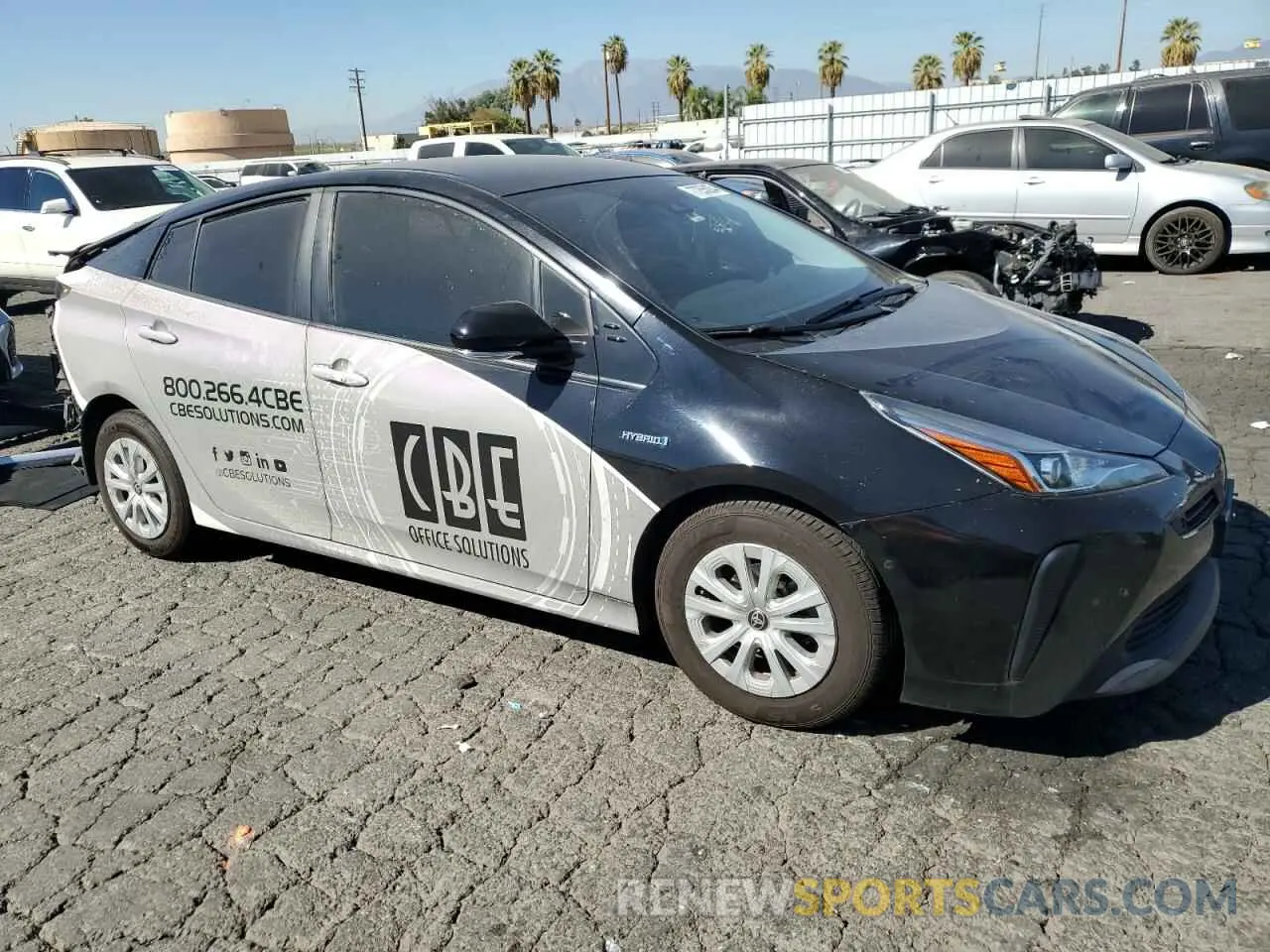 4 fotografías del automóvil dañado JTDKARFU4K3069327 TOYOTA PRIUS 2019
