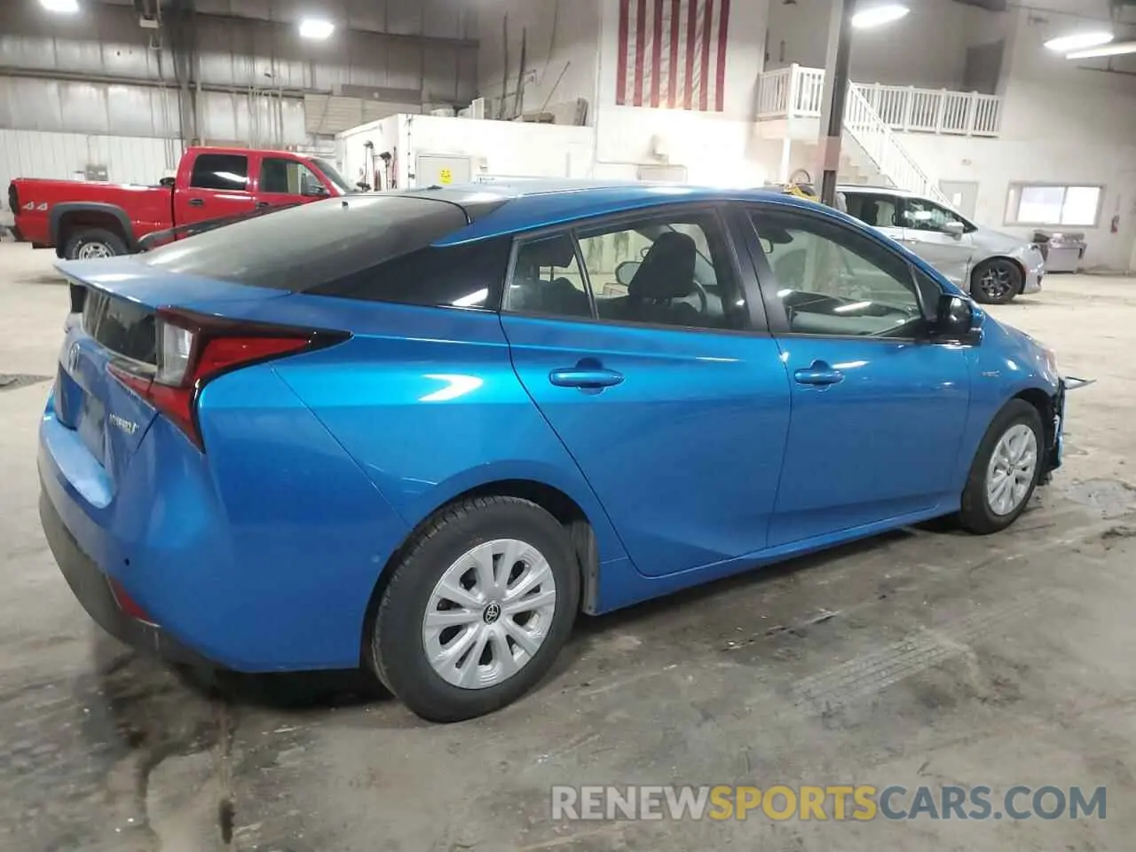 3 fotografías del automóvil dañado JTDKARFU4K3076374 TOYOTA PRIUS 2019