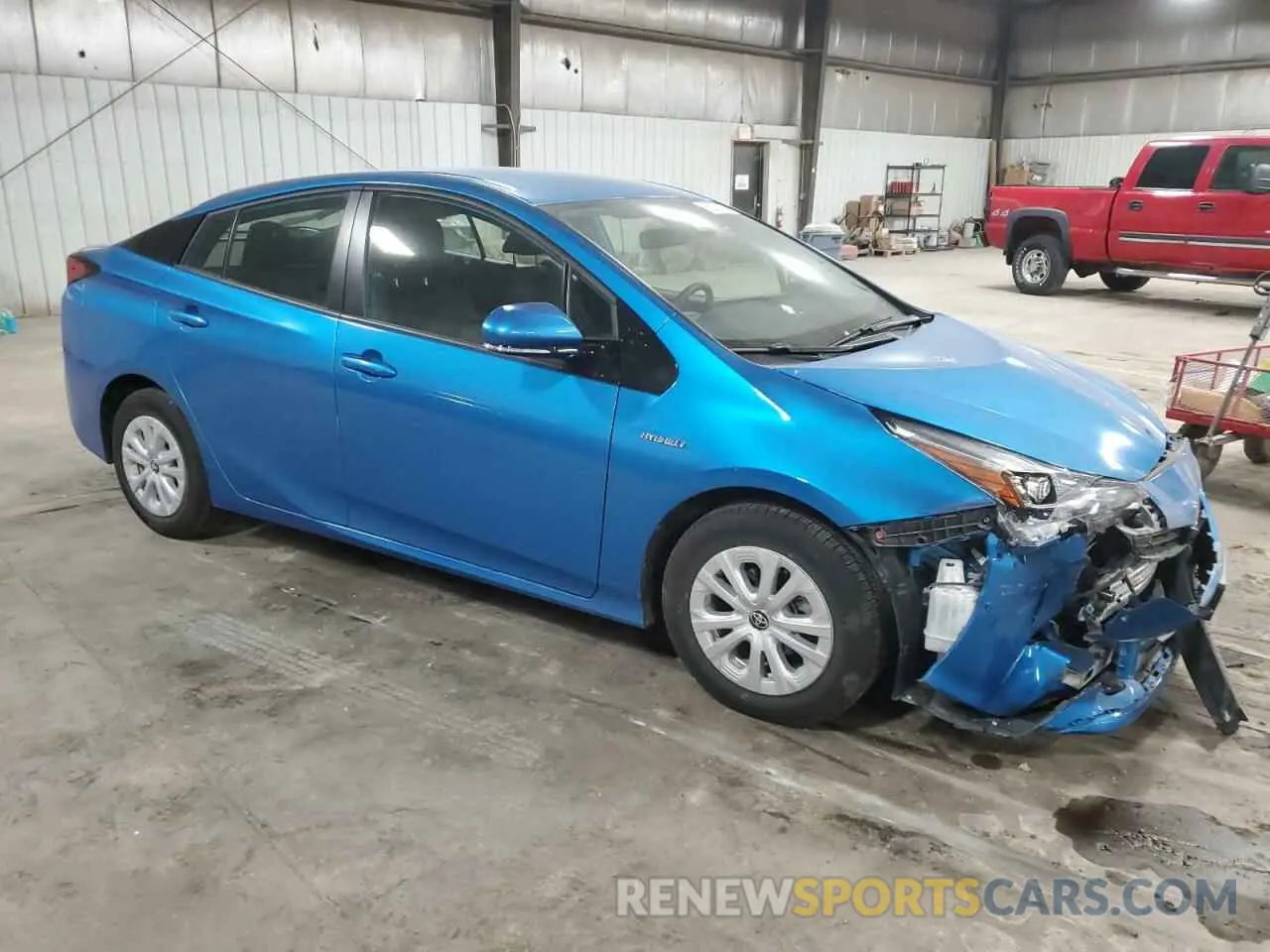 4 fotografías del automóvil dañado JTDKARFU4K3076374 TOYOTA PRIUS 2019