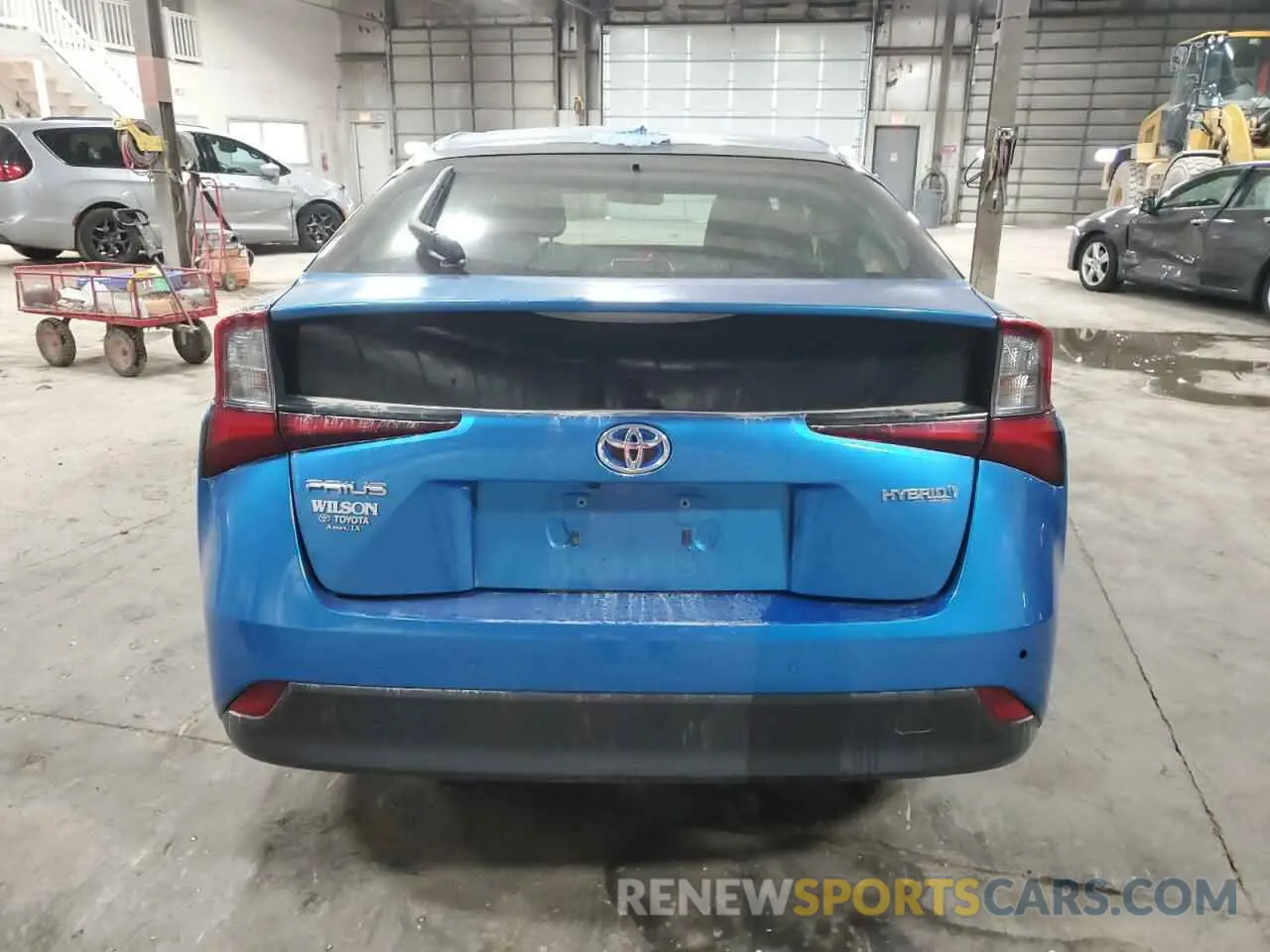 6 fotografías del automóvil dañado JTDKARFU4K3076374 TOYOTA PRIUS 2019