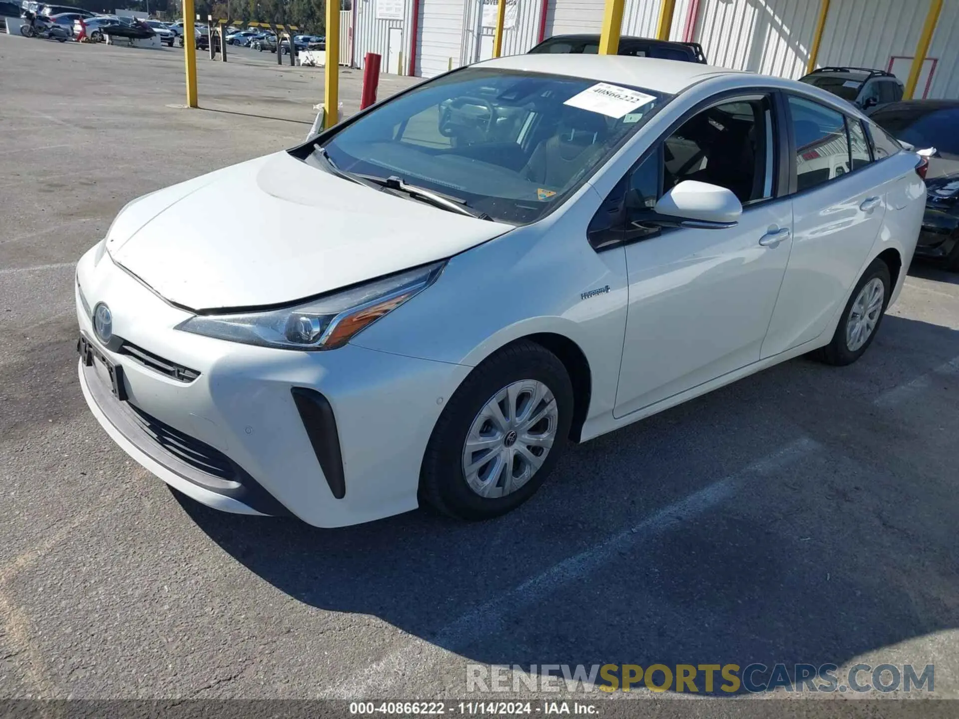 2 fotografías del automóvil dañado JTDKARFU4K3078397 TOYOTA PRIUS 2019