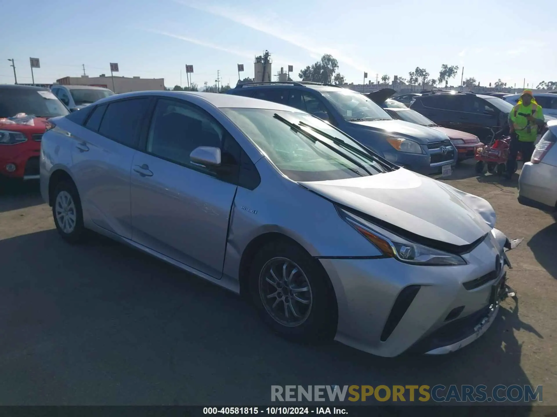 1 fotografías del automóvil dañado JTDKARFU4K3081347 TOYOTA PRIUS 2019