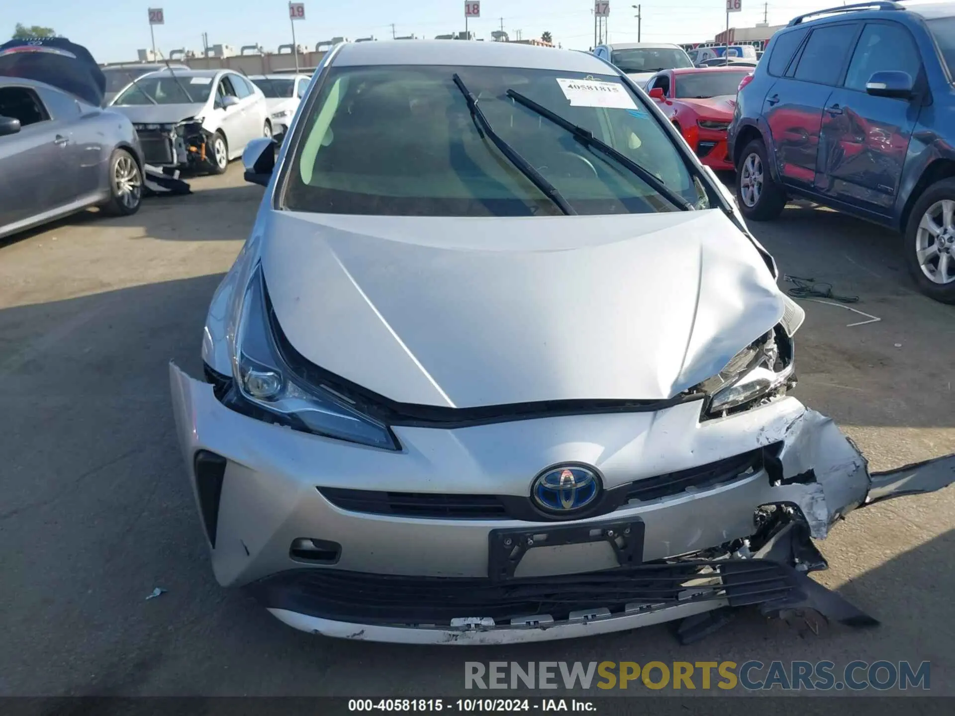 12 fotografías del automóvil dañado JTDKARFU4K3081347 TOYOTA PRIUS 2019