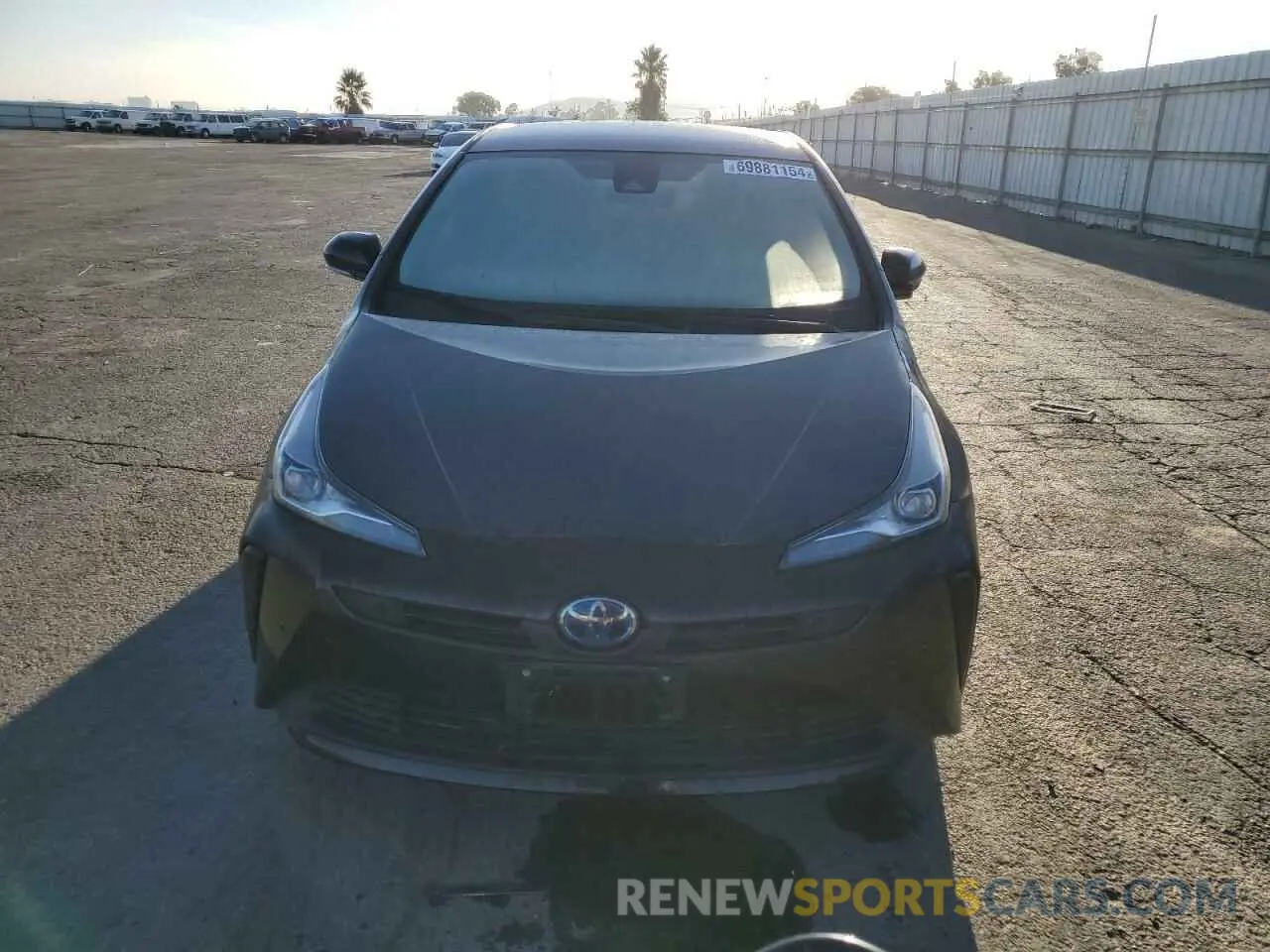 5 fotografías del automóvil dañado JTDKARFU4K3084684 TOYOTA PRIUS 2019