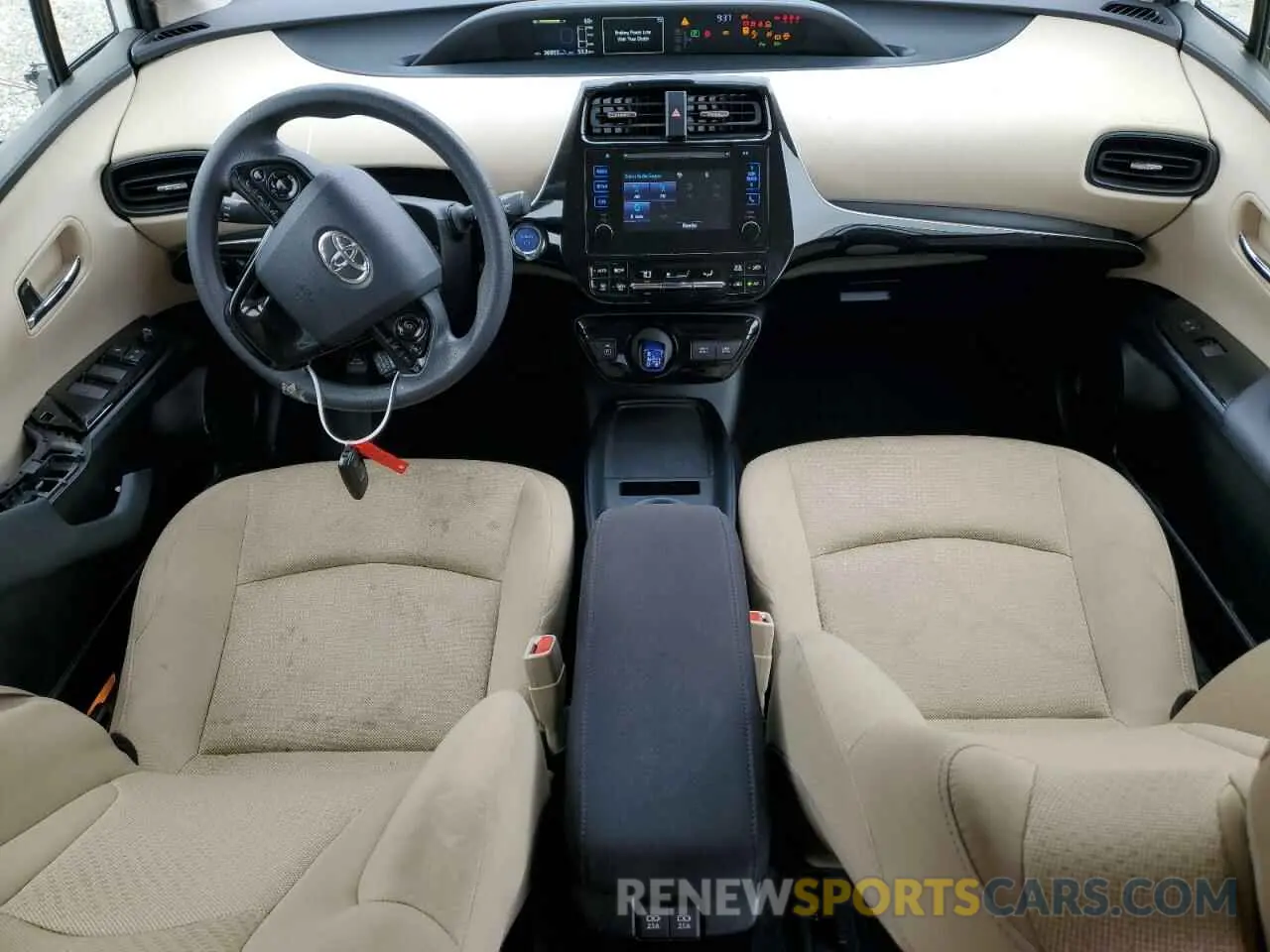 8 fotografías del automóvil dañado JTDKARFU4K3086600 TOYOTA PRIUS 2019