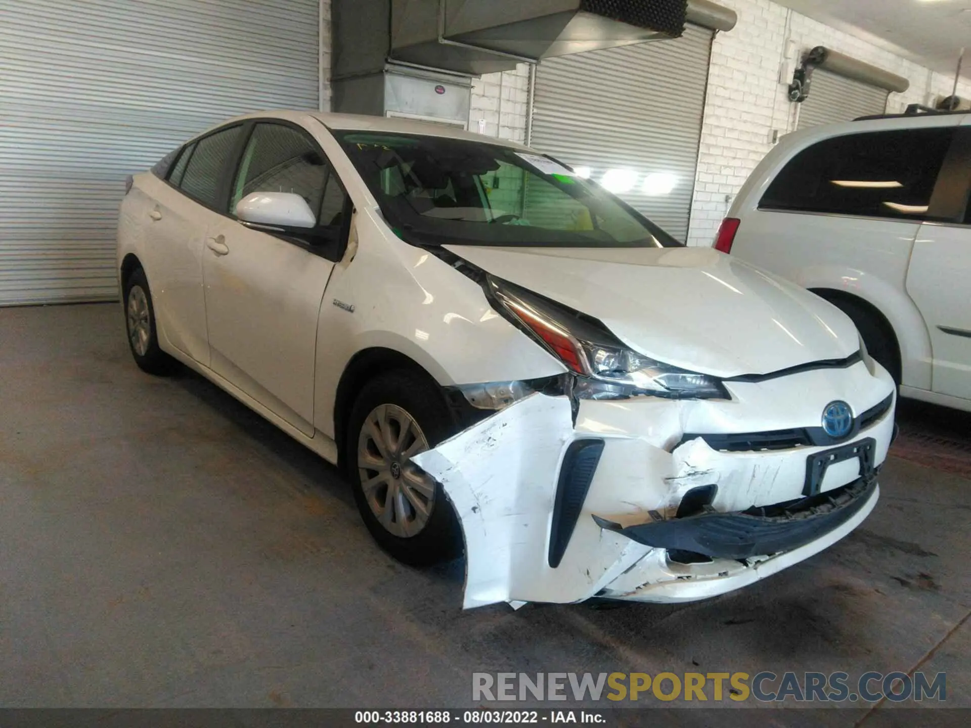1 fotografías del automóvil dañado JTDKARFU4K3090873 TOYOTA PRIUS 2019