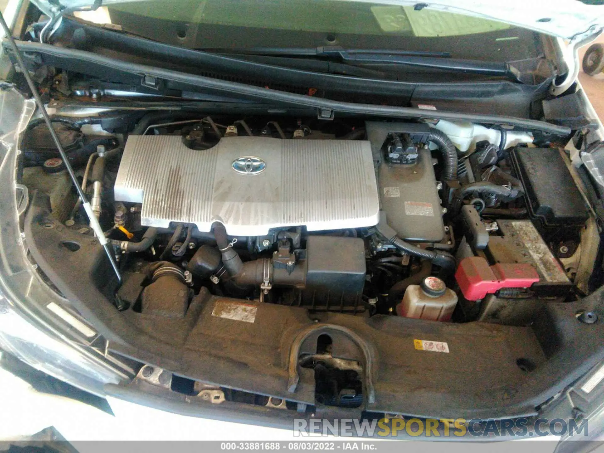 10 fotografías del automóvil dañado JTDKARFU4K3090873 TOYOTA PRIUS 2019