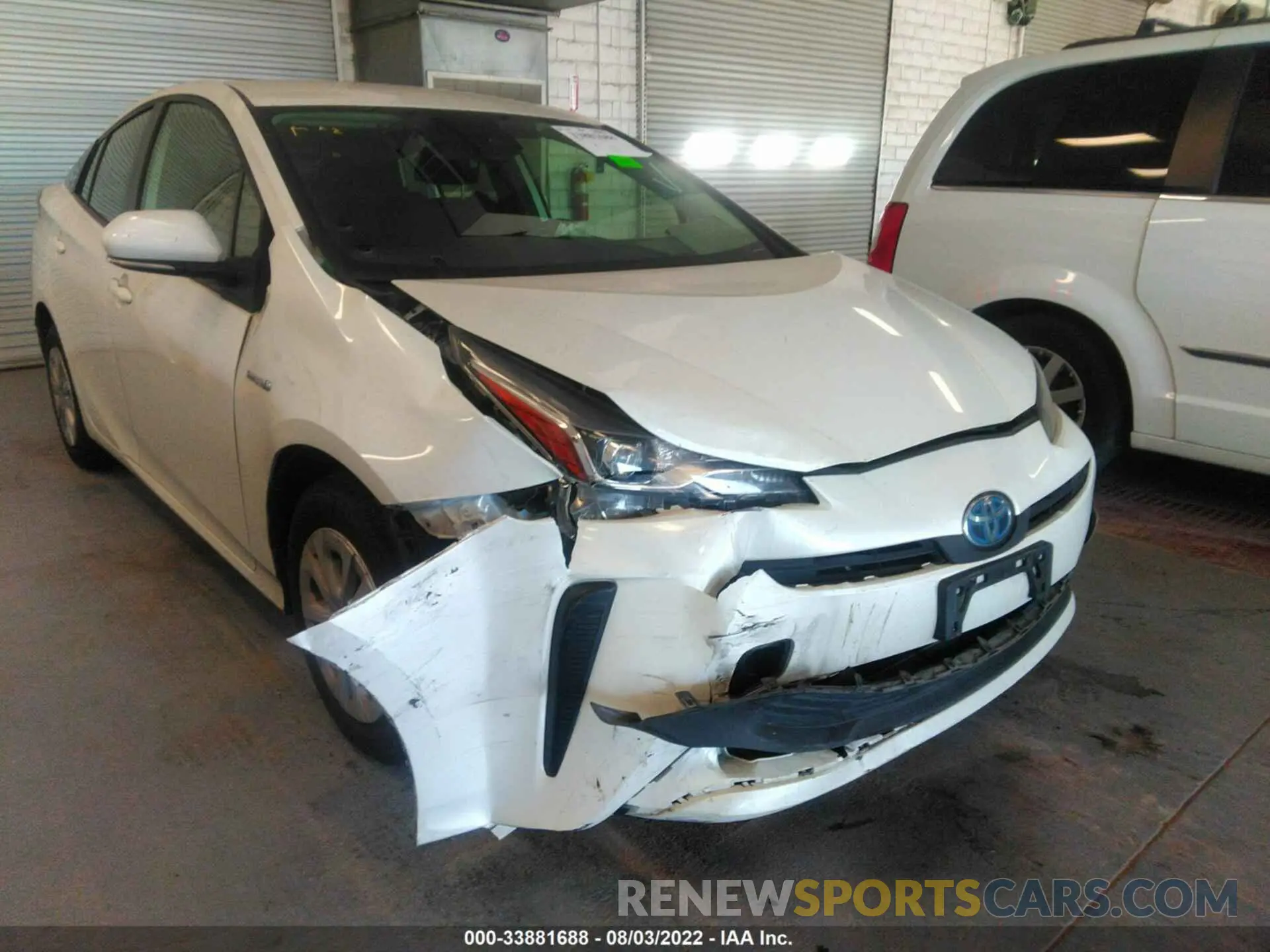 6 fotografías del automóvil dañado JTDKARFU4K3090873 TOYOTA PRIUS 2019