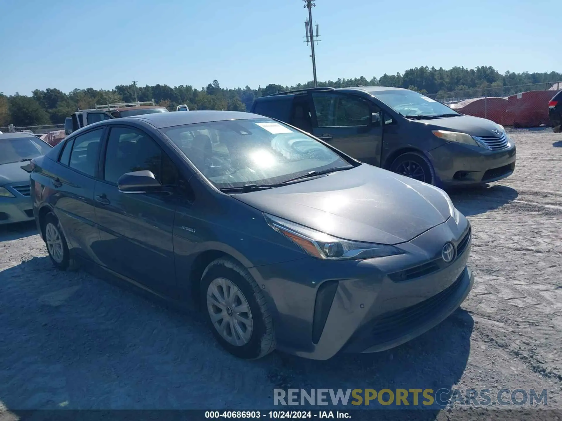 1 fotografías del automóvil dañado JTDKARFU4K3092297 TOYOTA PRIUS 2019