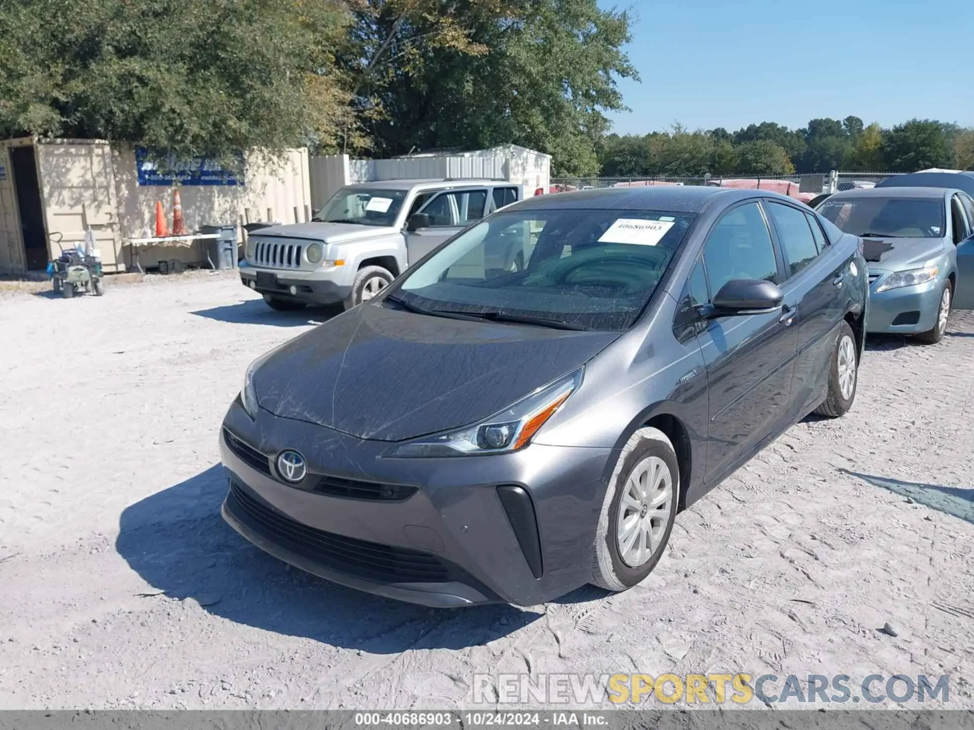2 fotografías del automóvil dañado JTDKARFU4K3092297 TOYOTA PRIUS 2019