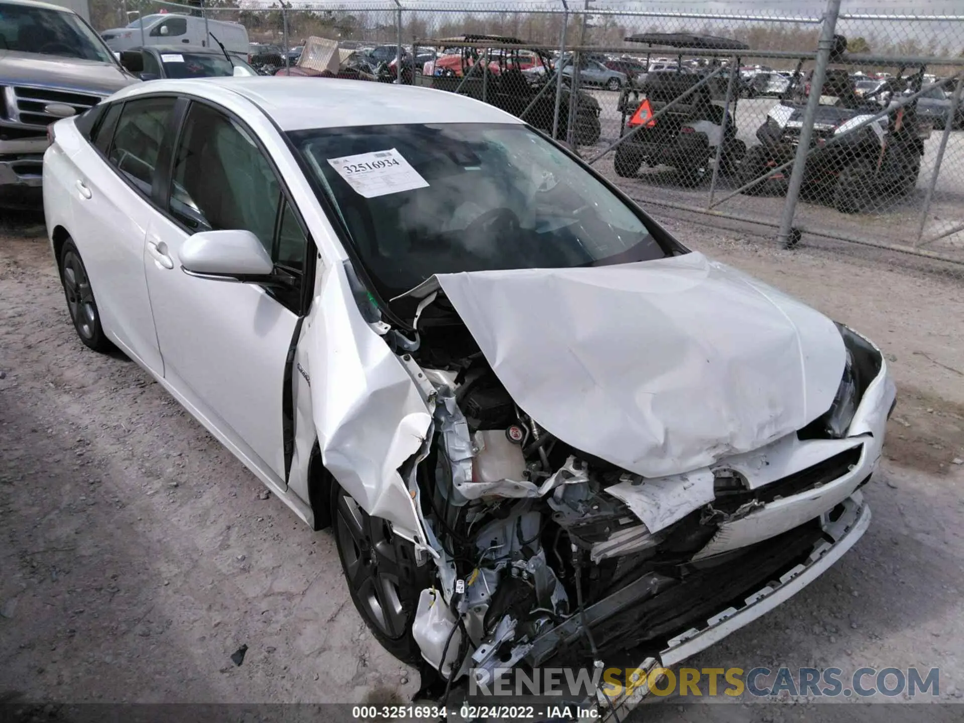 1 fotografías del automóvil dañado JTDKARFU4K3092333 TOYOTA PRIUS 2019