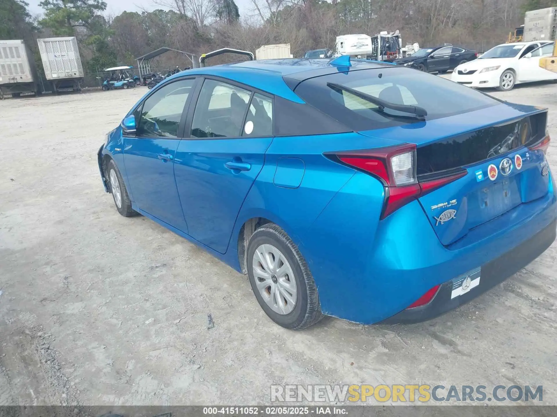 3 fotografías del automóvil dañado JTDKARFU4K3101466 TOYOTA PRIUS 2019