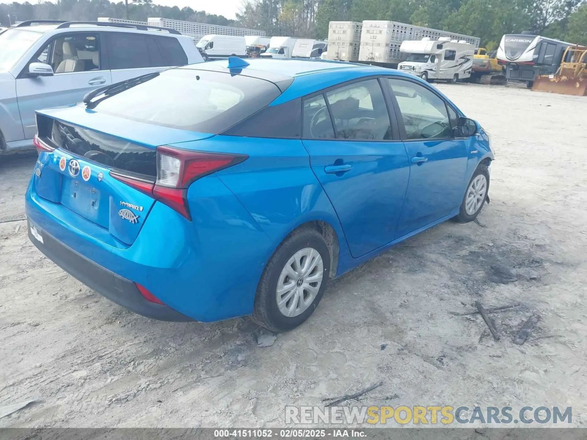 4 fotografías del automóvil dañado JTDKARFU4K3101466 TOYOTA PRIUS 2019