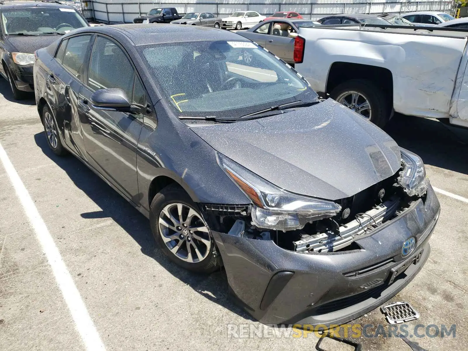 1 fotografías del automóvil dañado JTDKARFU5K3073600 TOYOTA PRIUS 2019