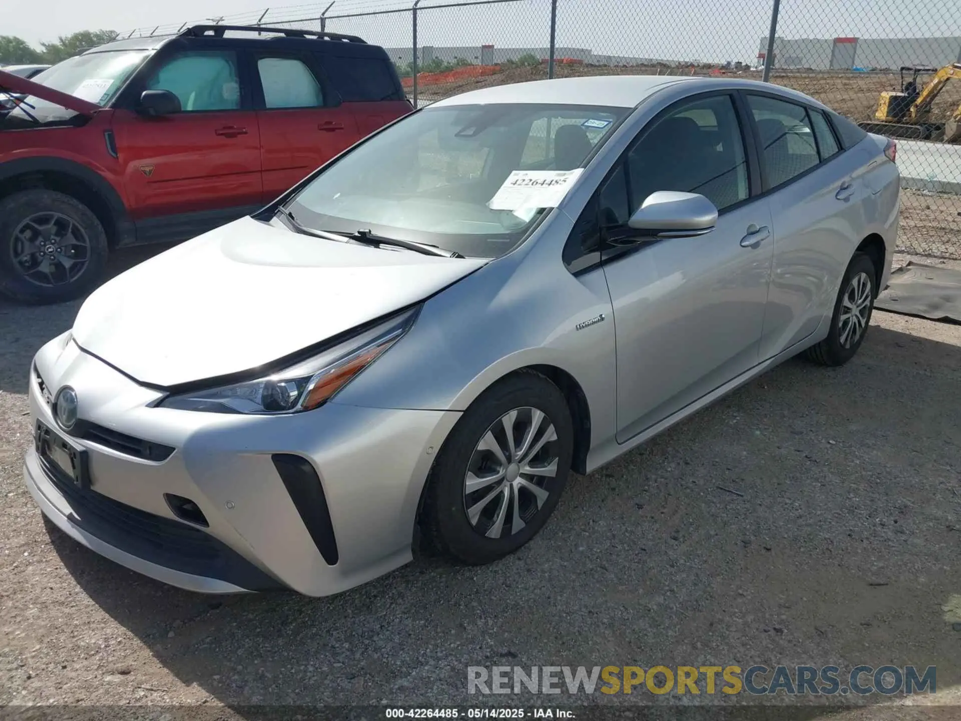 2 fotografías del automóvil dañado JTDKARFU5K3073984 TOYOTA PRIUS 2019