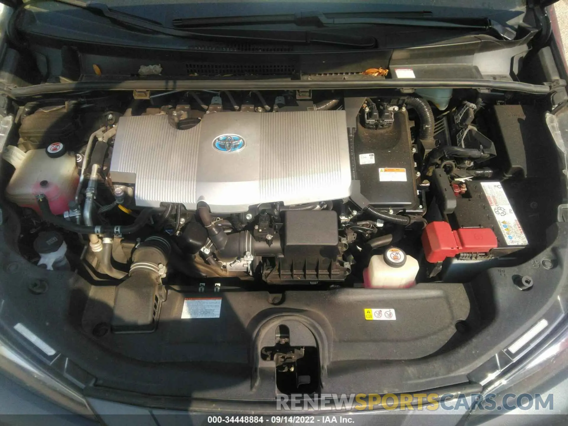 10 fotografías del automóvil dañado JTDKARFU5K3076240 TOYOTA PRIUS 2019